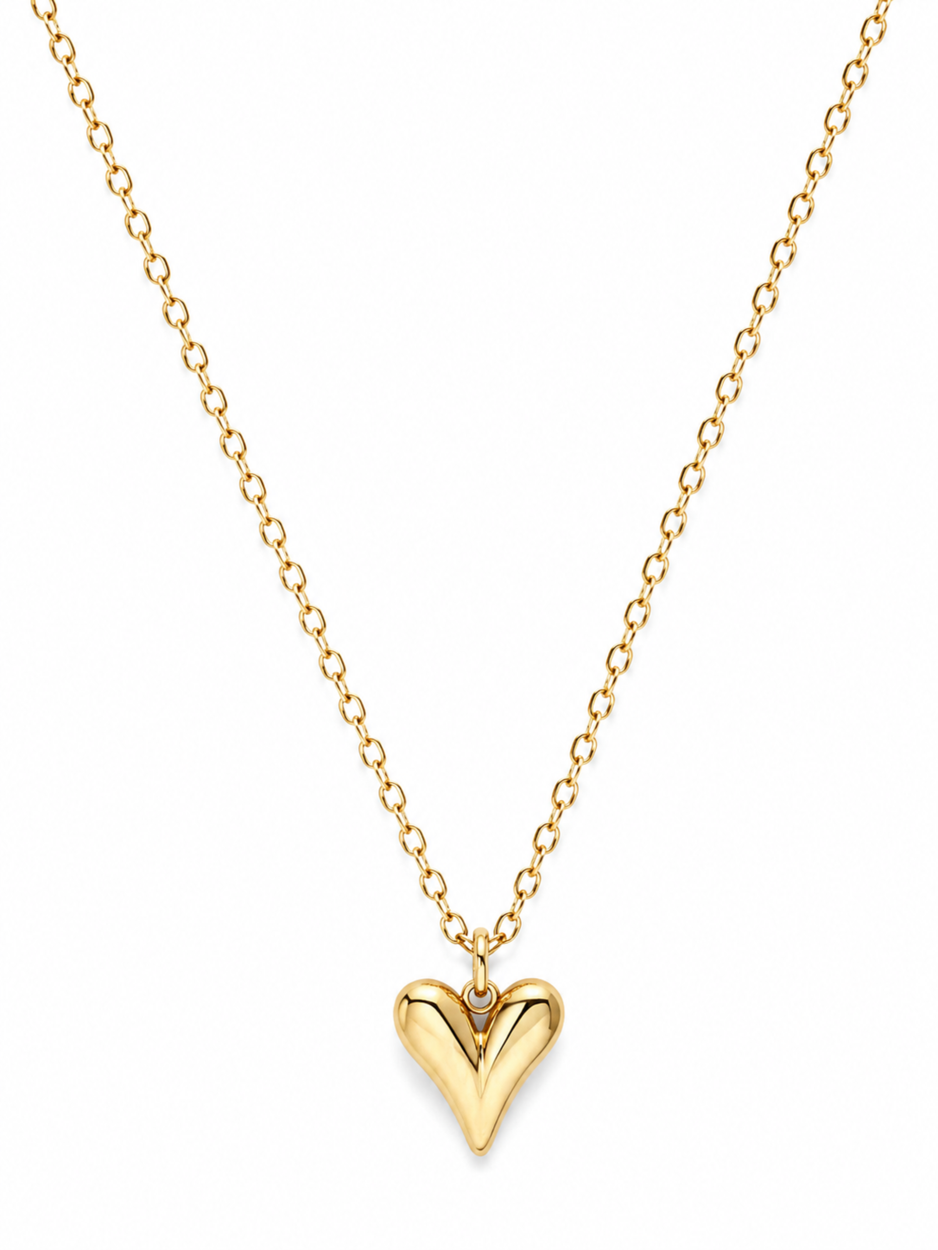 Auric Love Necklace – Gold Plated Heart Pendant Necklace for Women – Pabeena