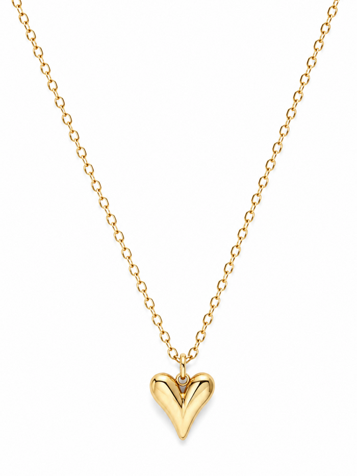 Auric Love Necklace – Gold Plated Heart Pendant Necklace for Women