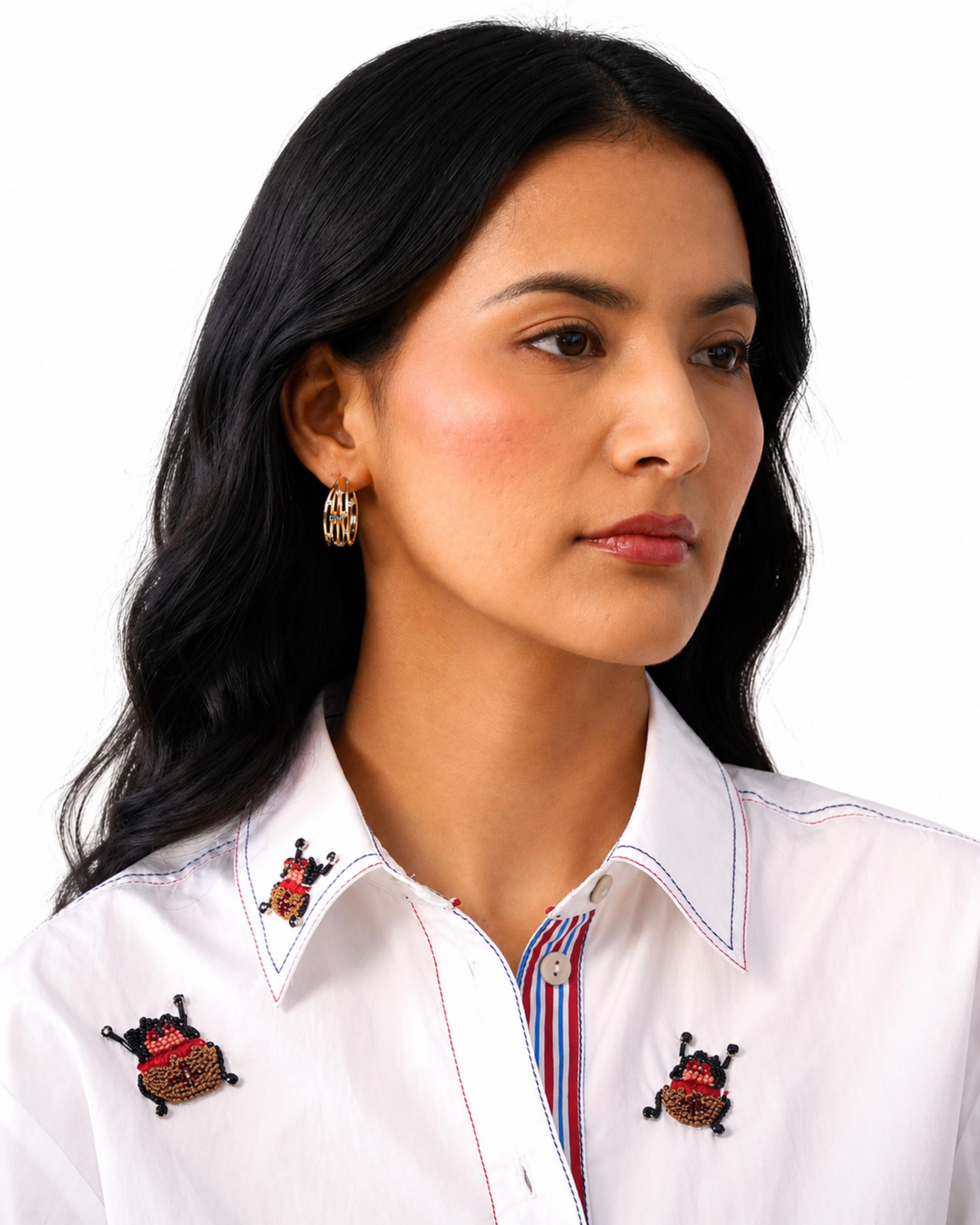 Azure Orbit Hoop Earrings – view 3 – Pabeena
