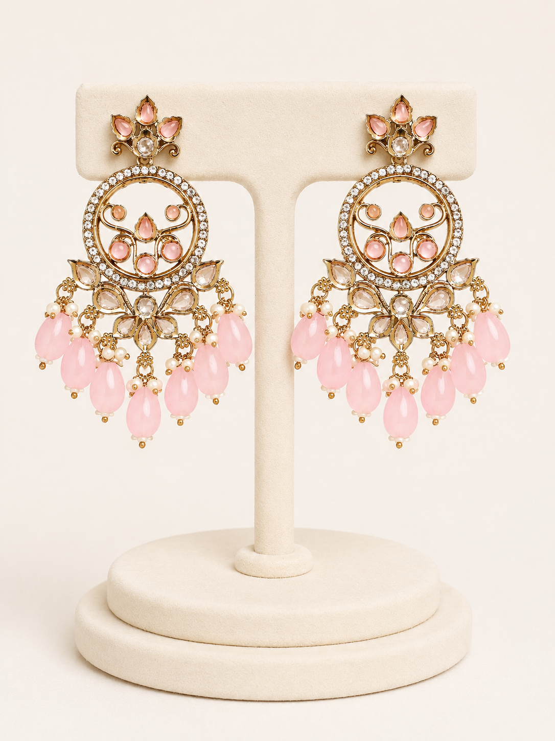 Pink Aura Royale Earrings - Pabeena