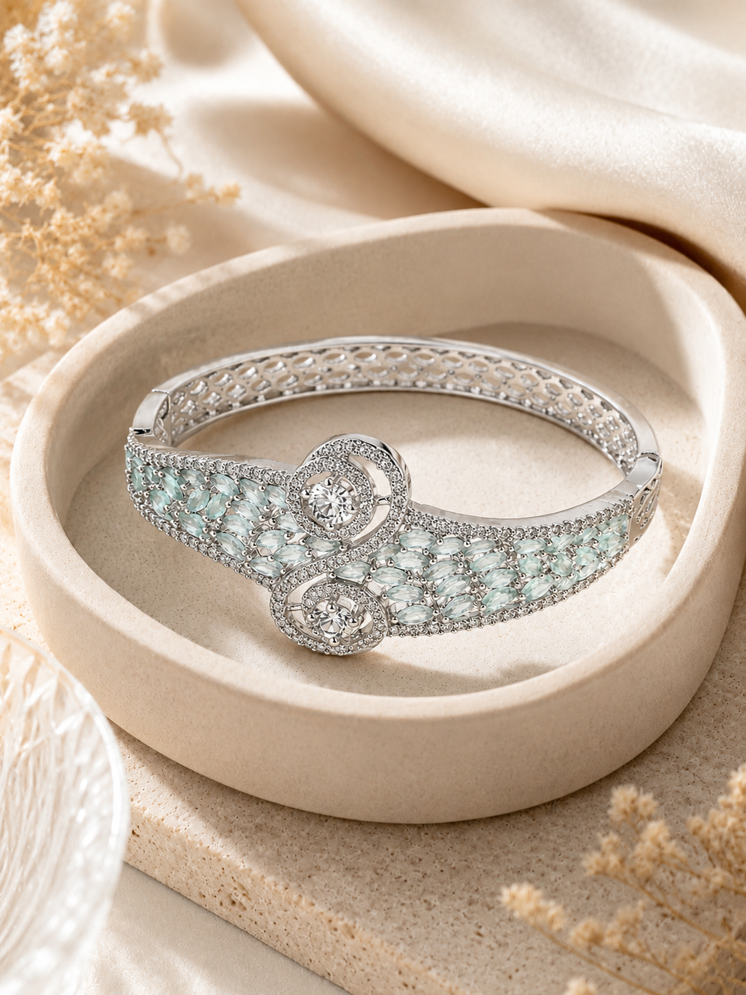 Aqua Aura Crystal Bracelet – view 3 – Pabeena