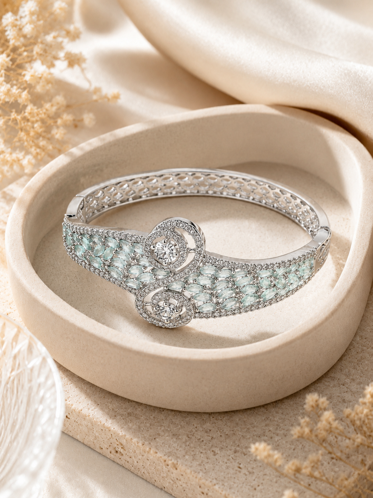 Aqua Aura Crystal Bracelet – view 3 – Pabeena