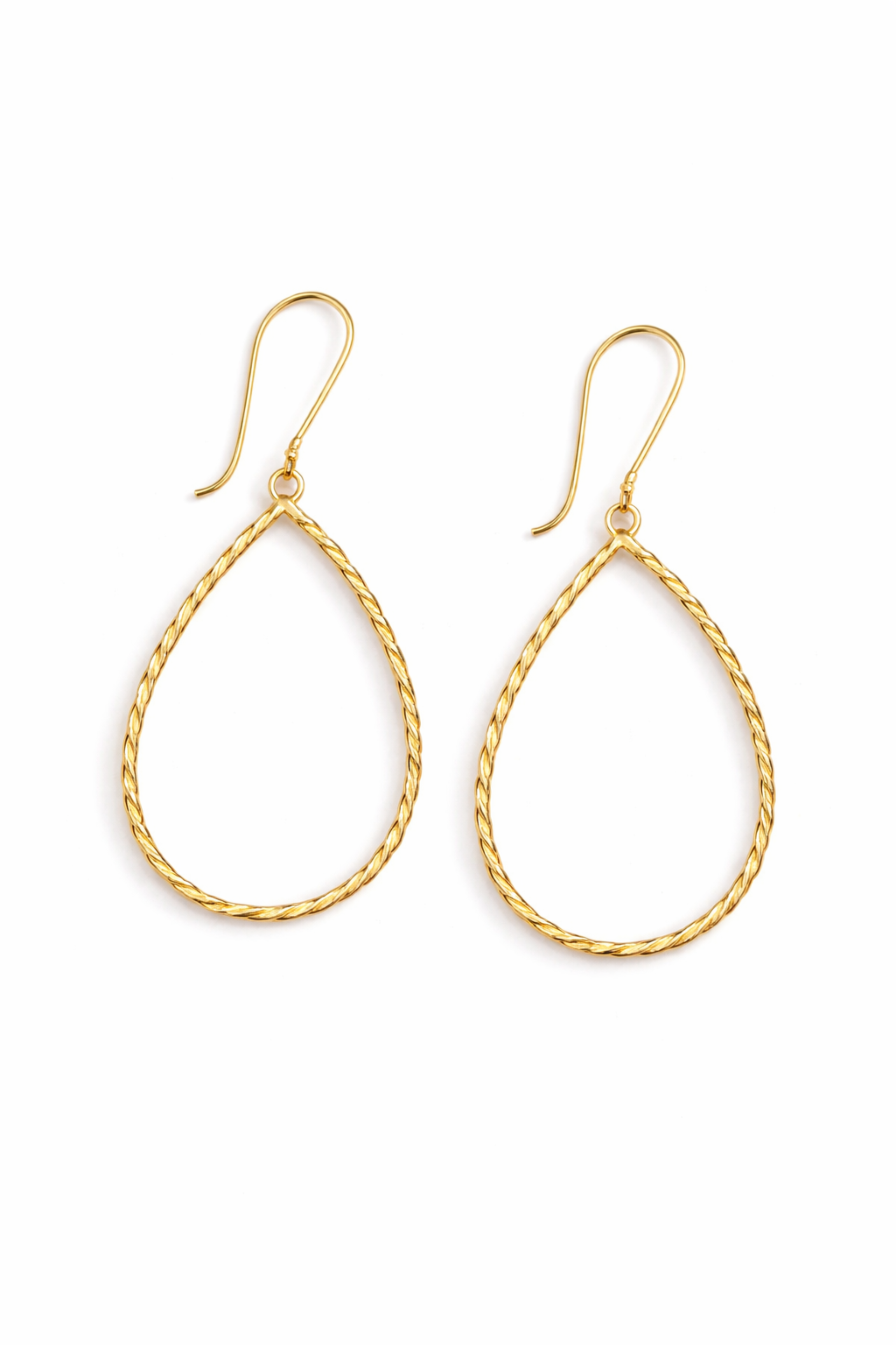 Golden Loop Drop Earrings - Pabeena