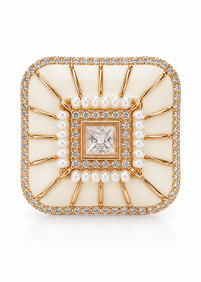 Pearl Radiance Statement Ring – Pearl Adjustable Free Size Ring