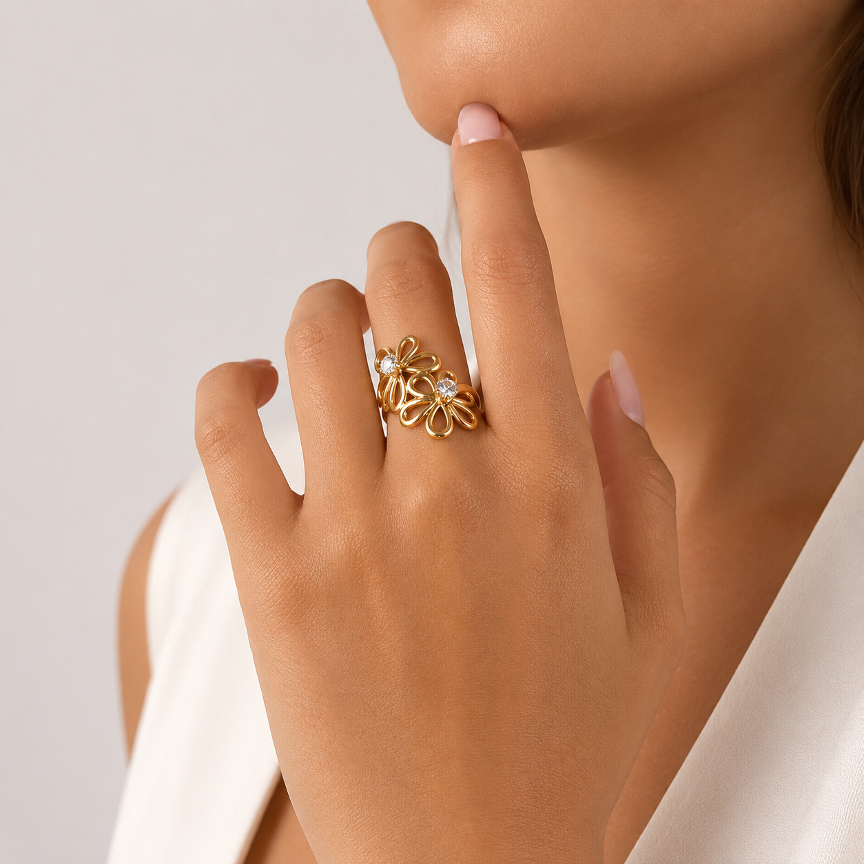 Bloomette Duo Ring – view 3 – Pabeena