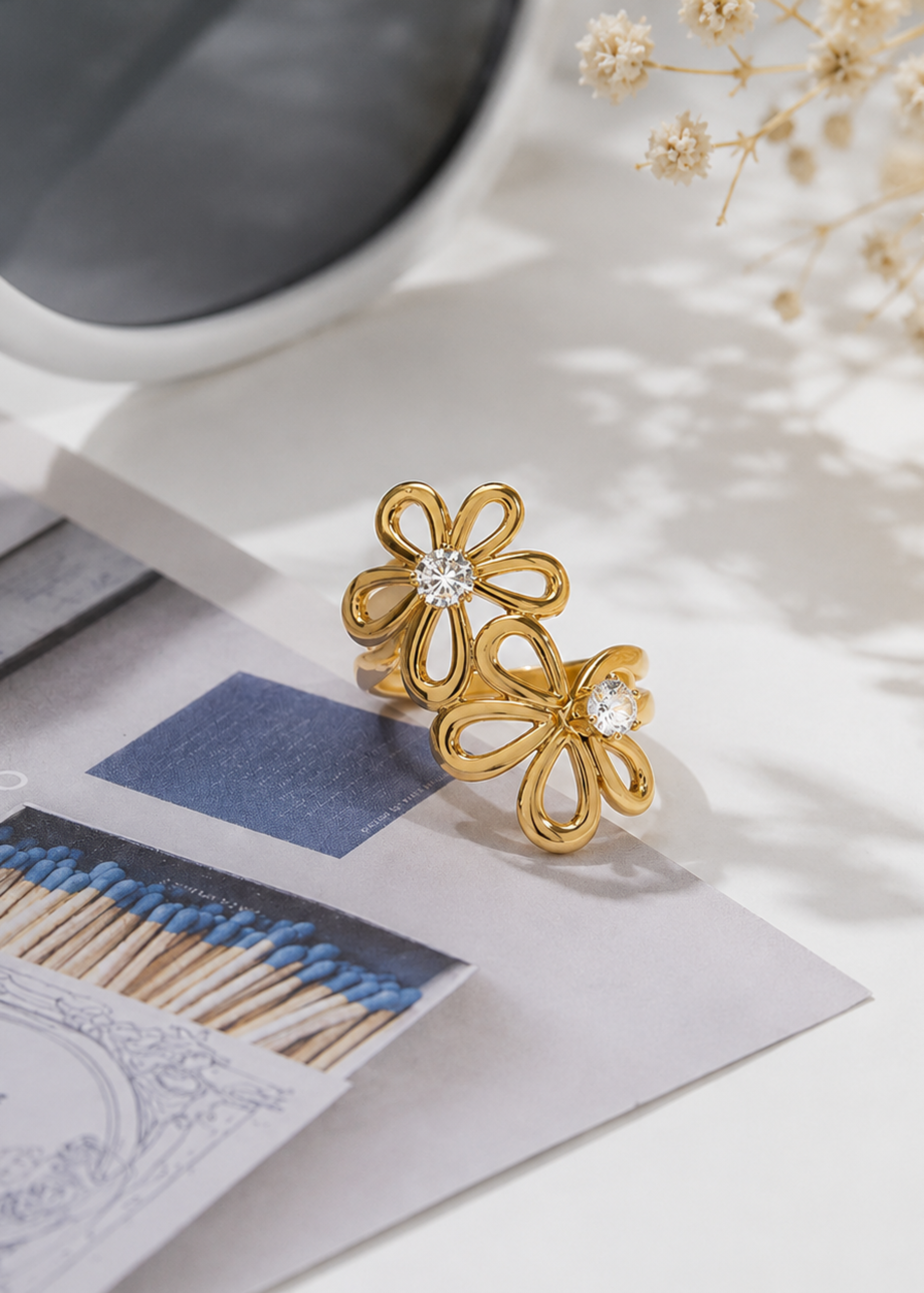 Bloomette Duo Ring – view 4 – Pabeena