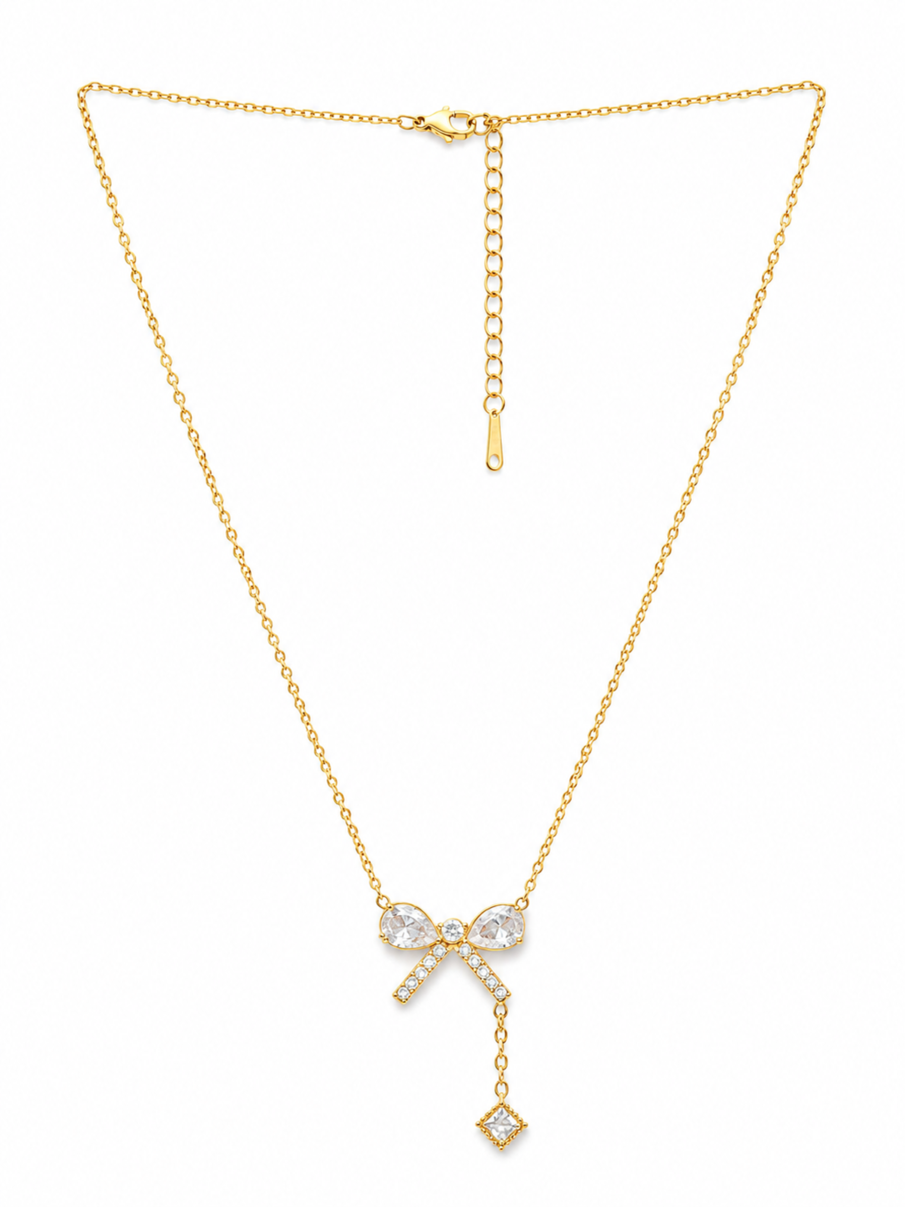 Bowelle Bow Drop Necklace – view 4 – Pabeena