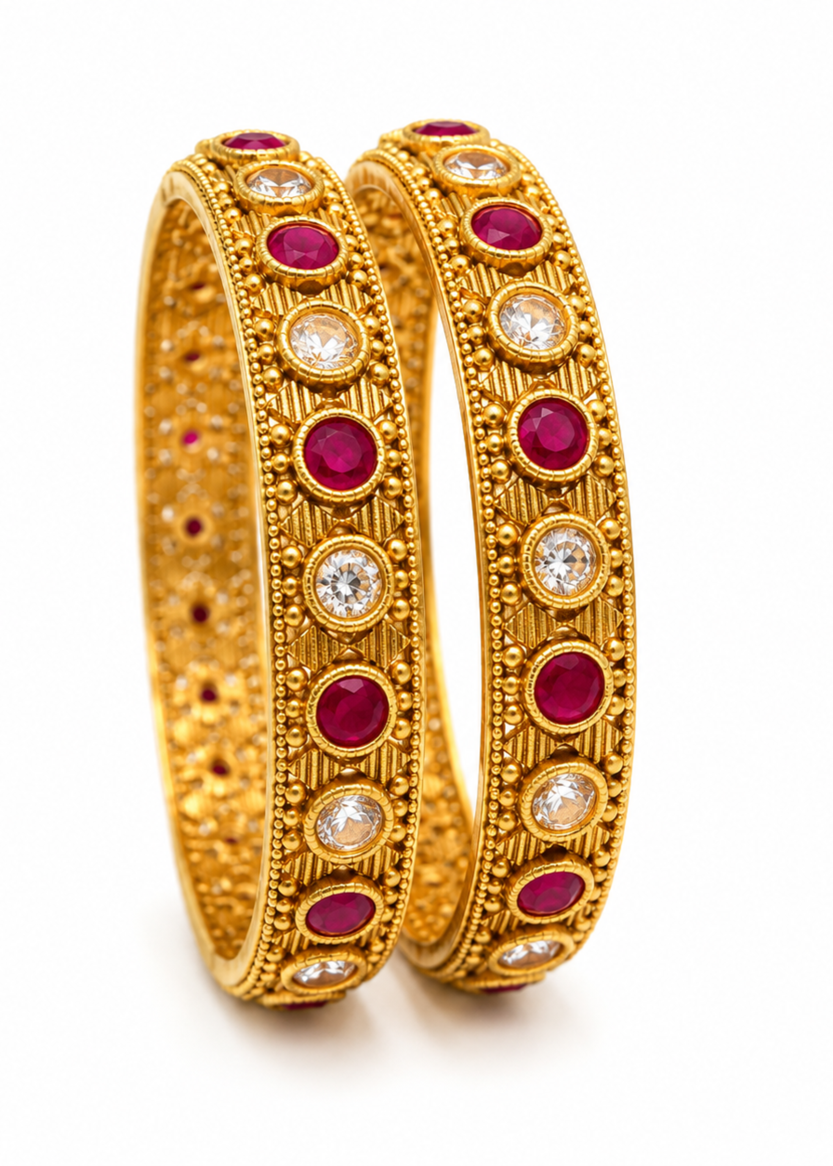 Ruby Radiance Bangles - Pabeena