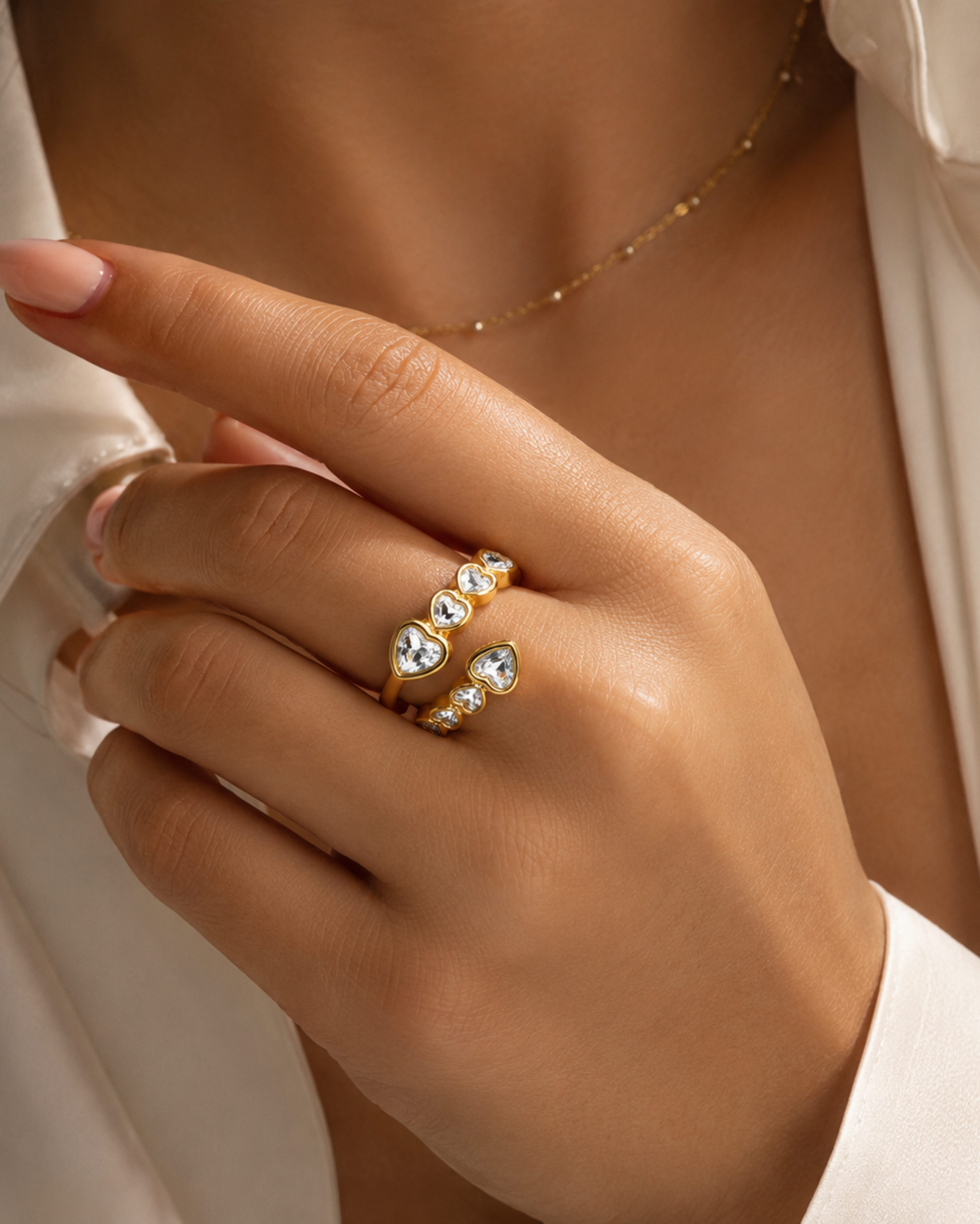 Celesta Heart Ring – view 2 – Pabeena