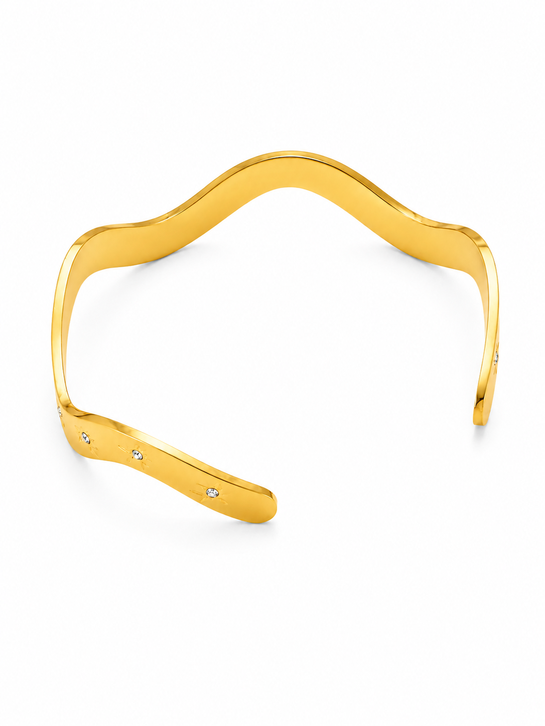 Celeste Wave Cuff Bracelet – view 4 – Pabeena