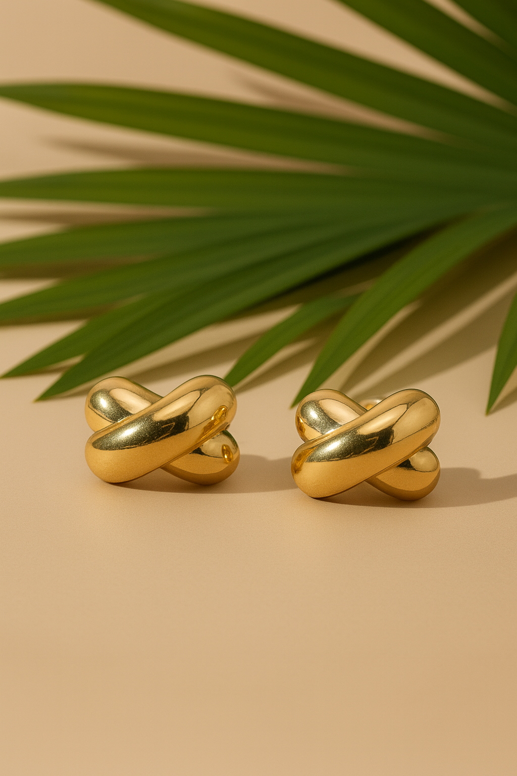 Monotone Cross Stud Earrings – view 2 – Pabeena