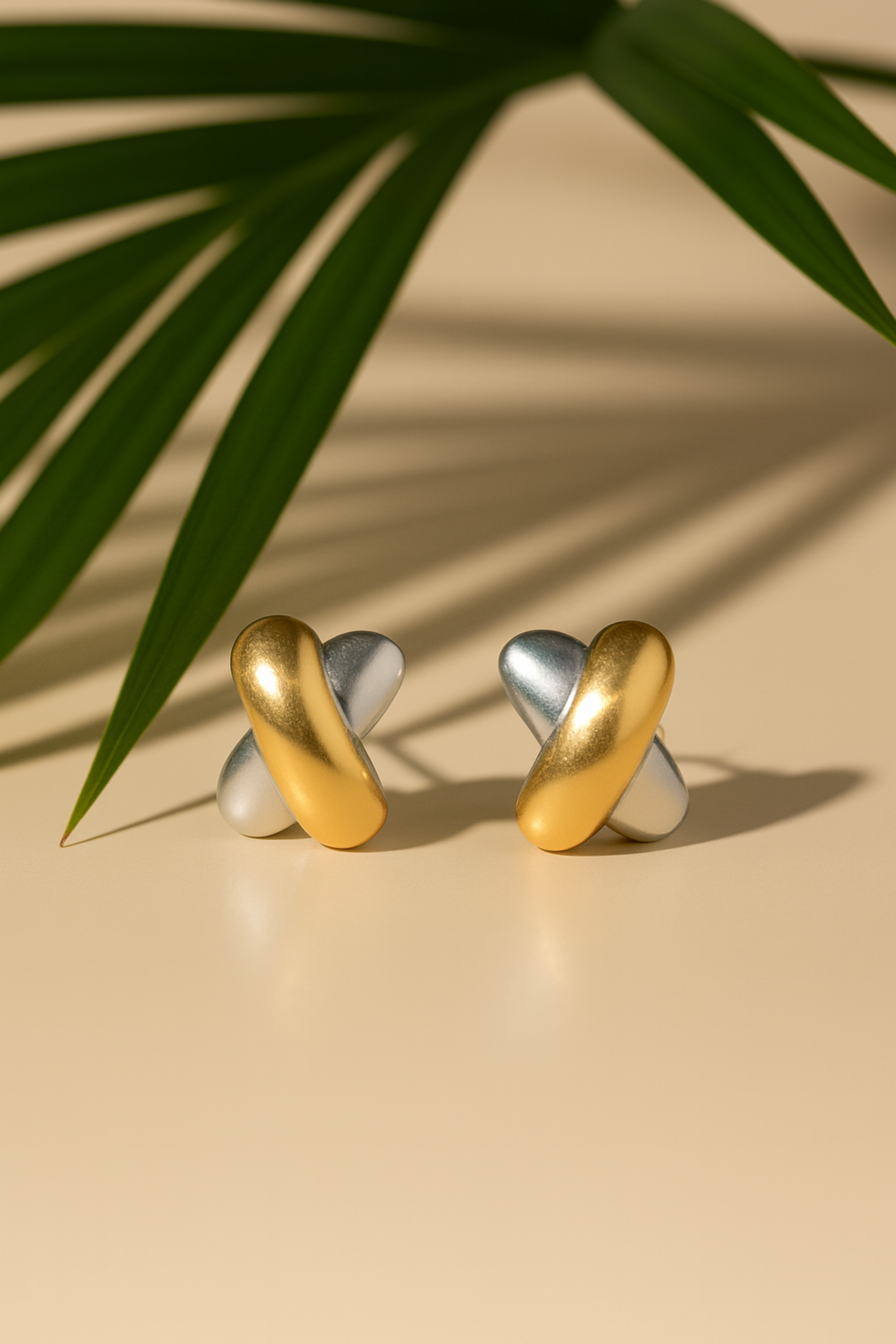 Dualtone Cross Studs - Pabeena