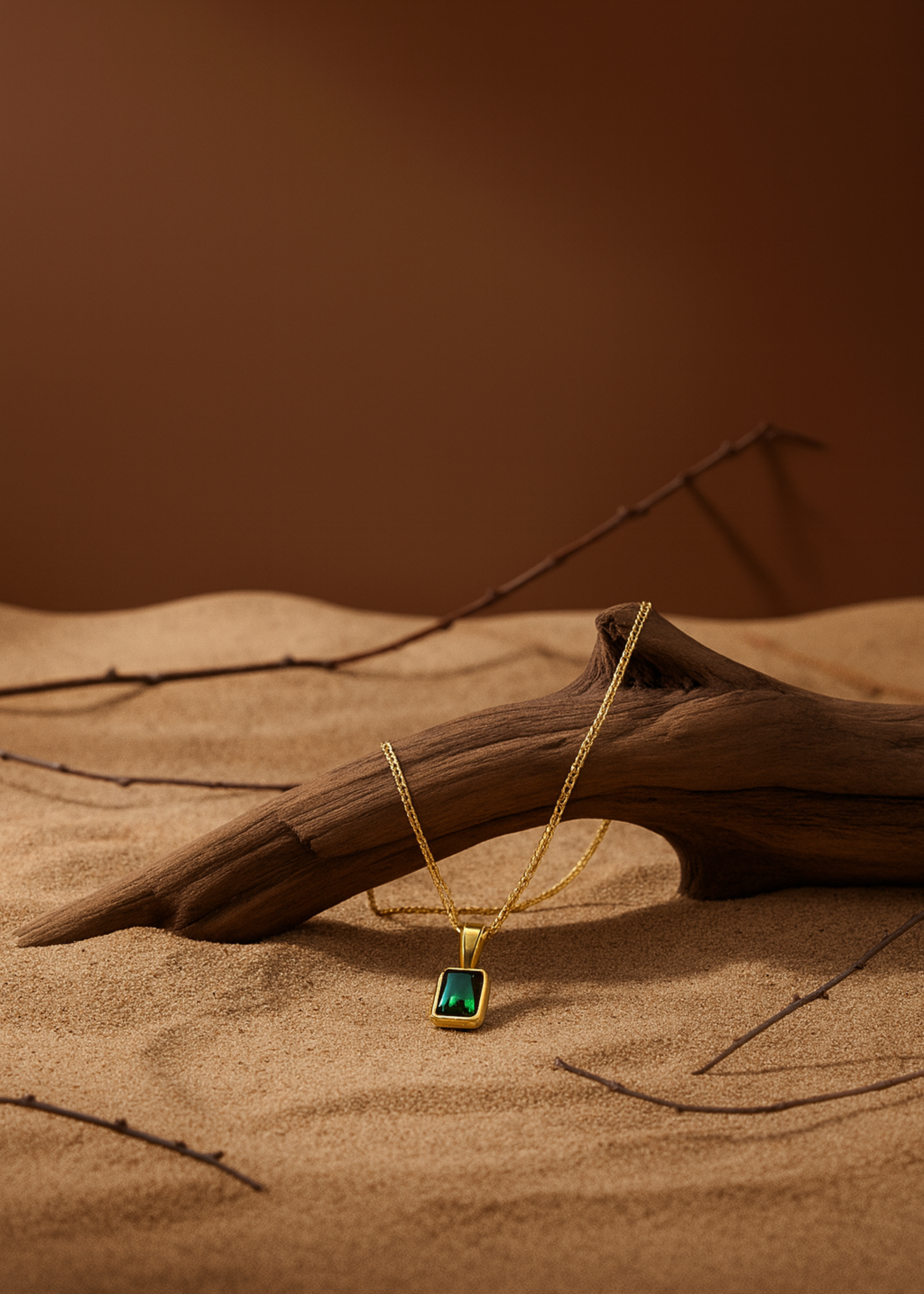 Timeless Emerald Pendant - Pabeena
