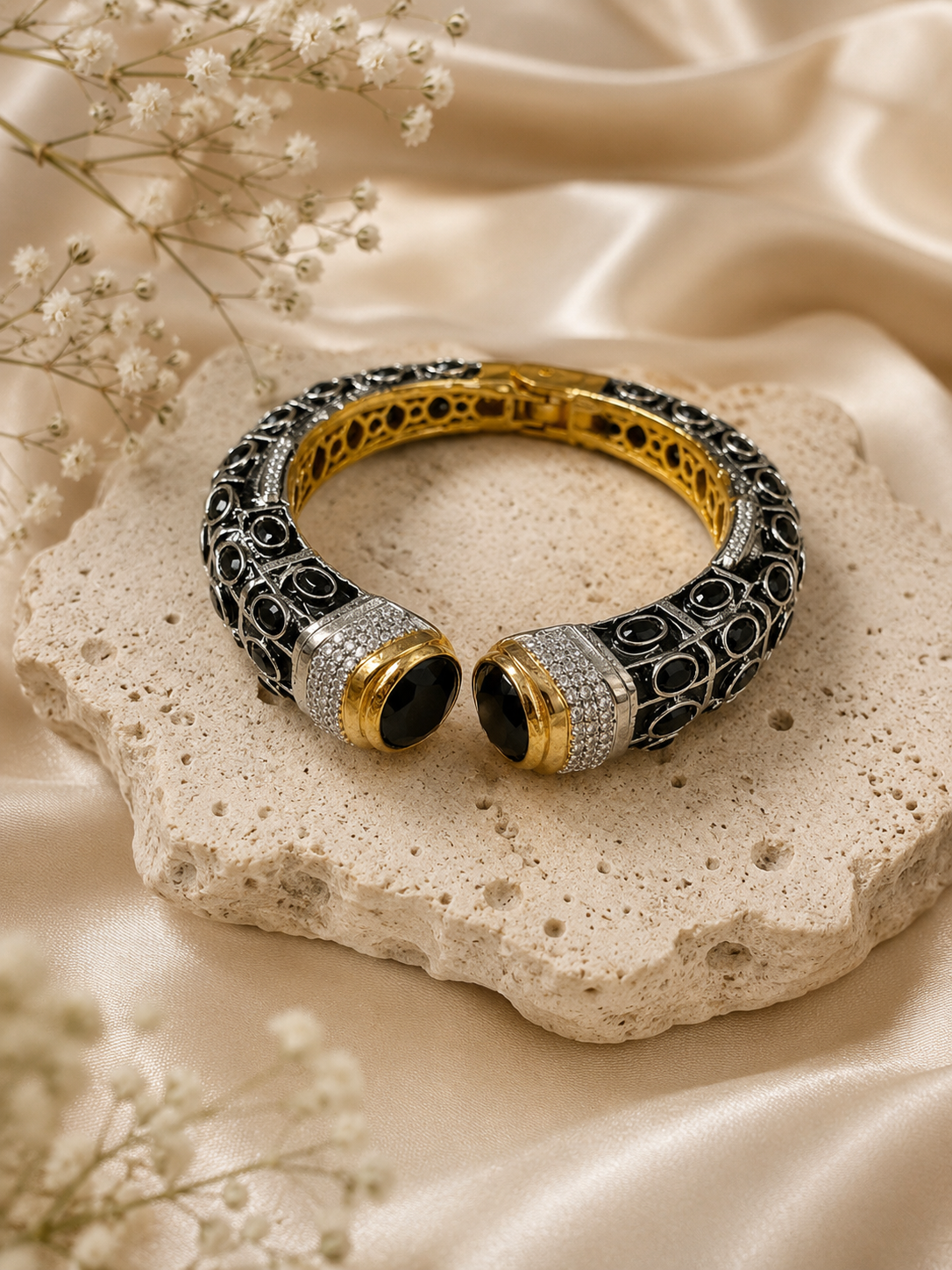 Noir Royale Statement Cuff – view 3 – Pabeena