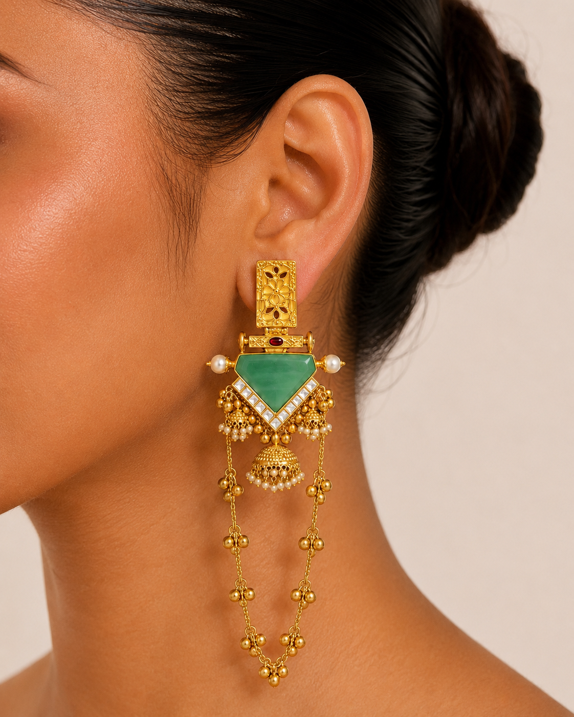 Noor-e-Gul Rajwada Tassel Earrings - Pabeena