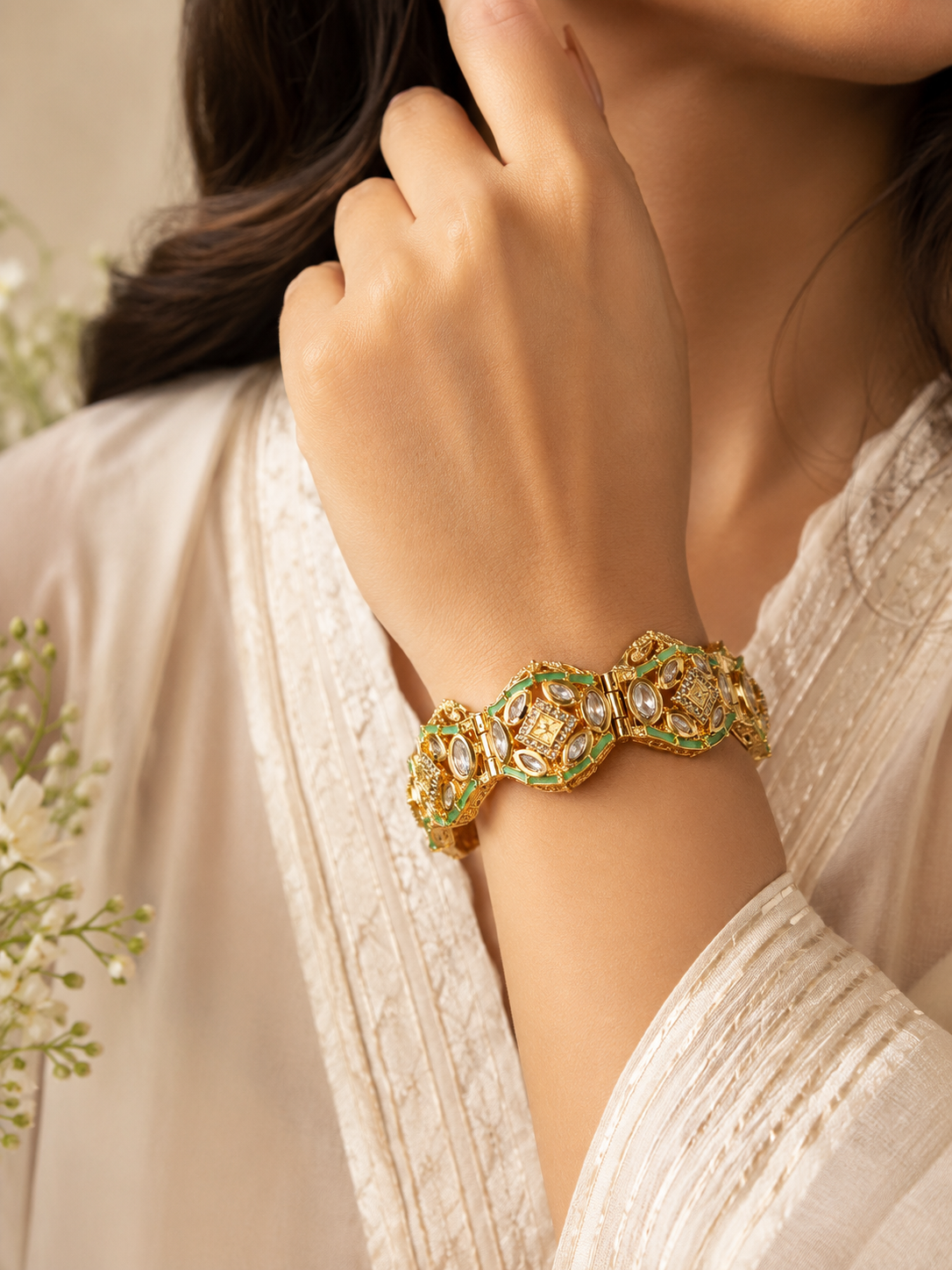 Meher Mint Heritage Bracelet – view 2 – Pabeena