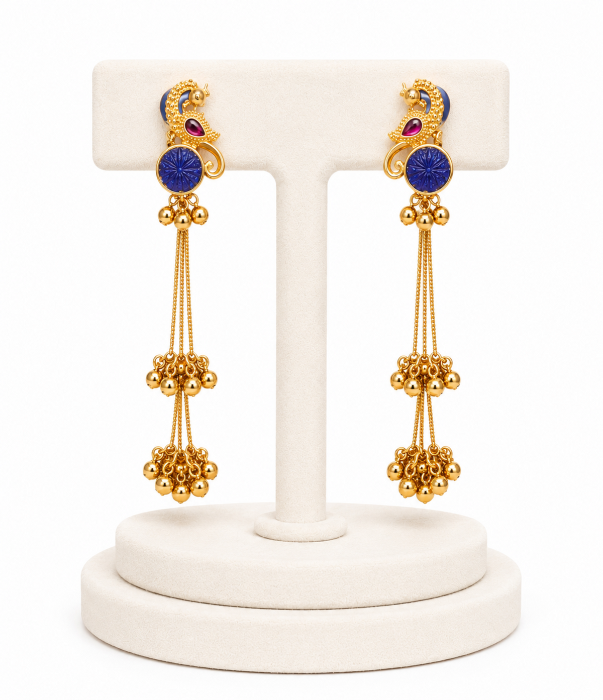 Neelam Noor Long Tassel Earrings - Pabeena