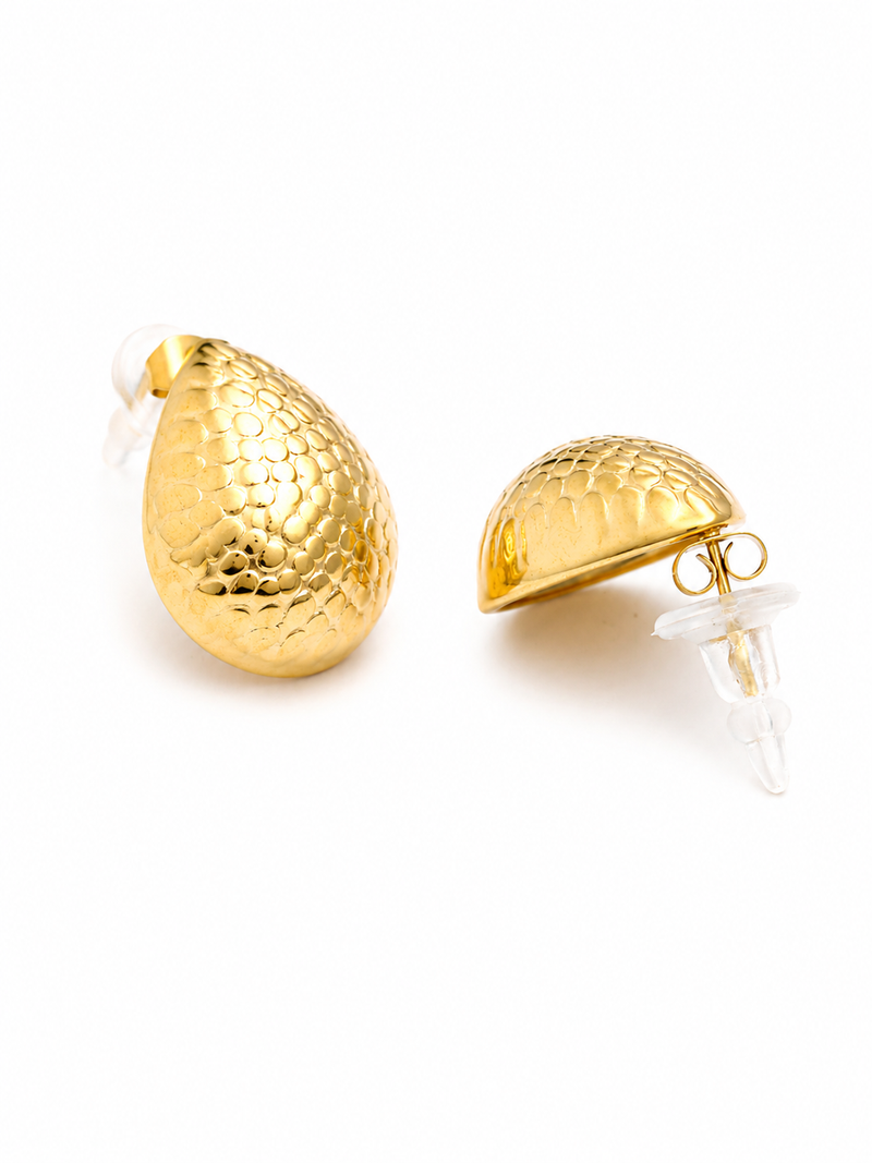 Ember Stud Earrings – Gold Plated Geometric Studs for Women