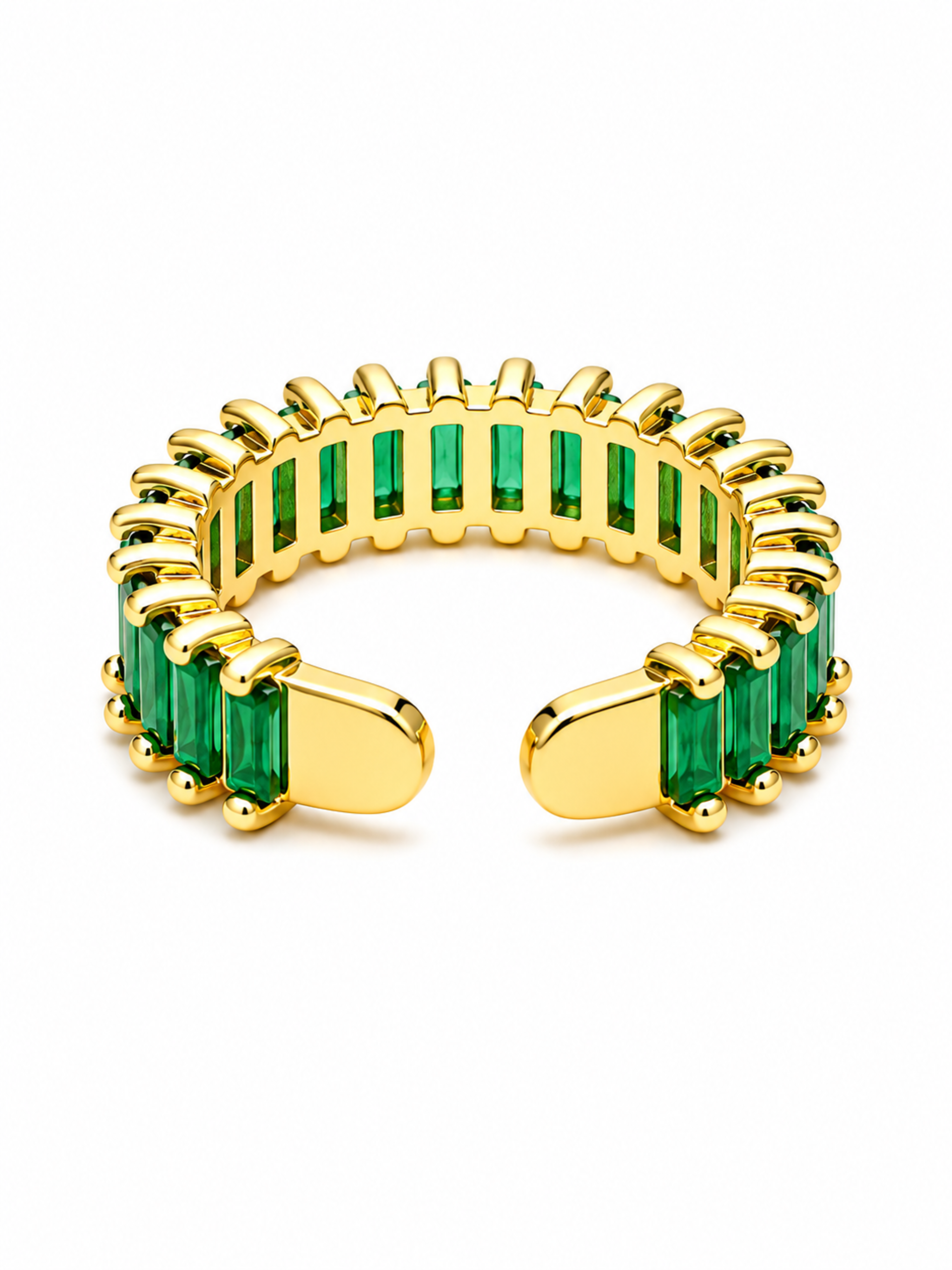 Emerald Baguette Ring – view 6 – Pabeena