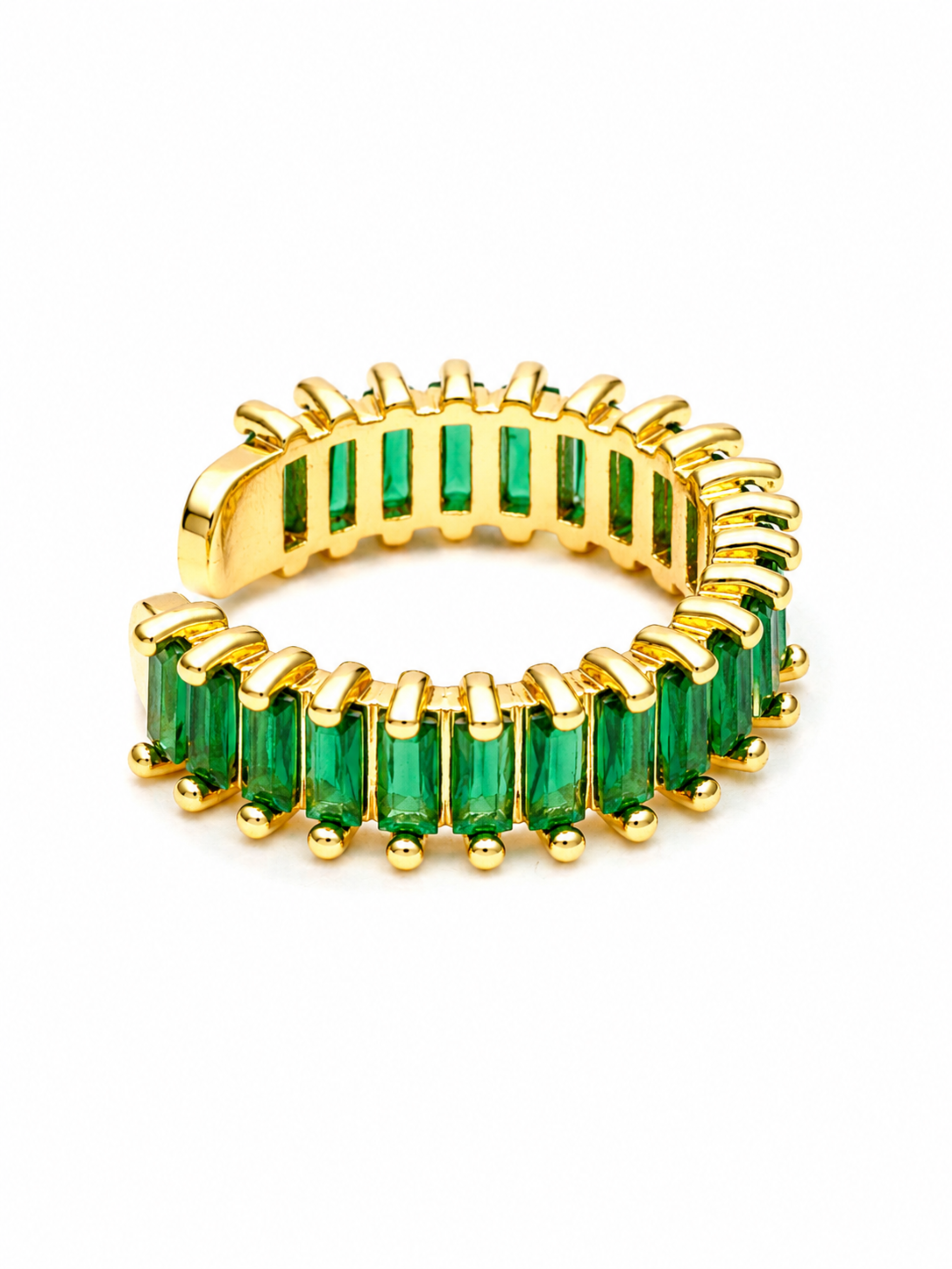 Emerald Baguette Ring – view 5 – Pabeena