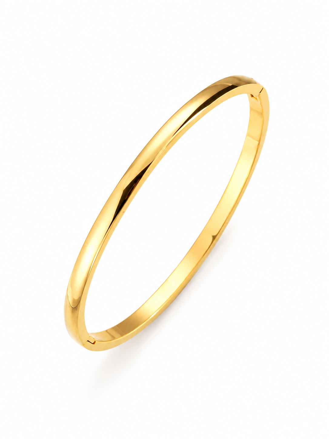 Eterna Oval Bangle – Gold Plated Oval Bangle for Women – Pabeena