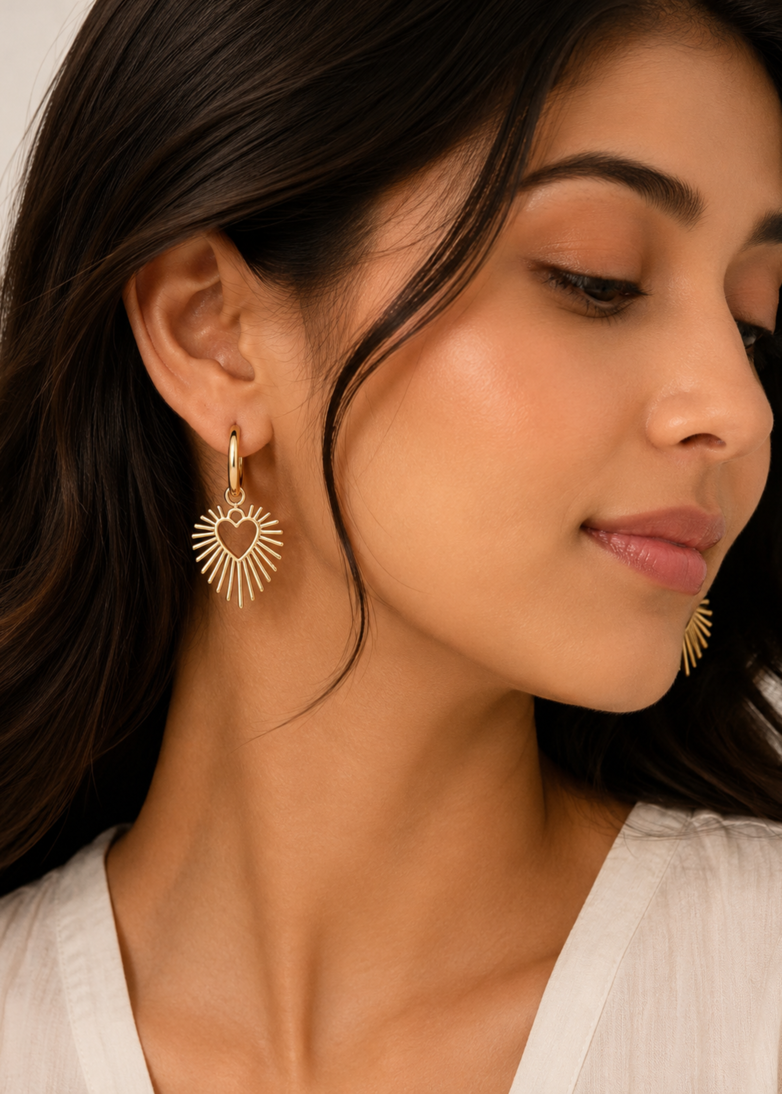 Halo of Love Earrings – view 2 – Pabeena