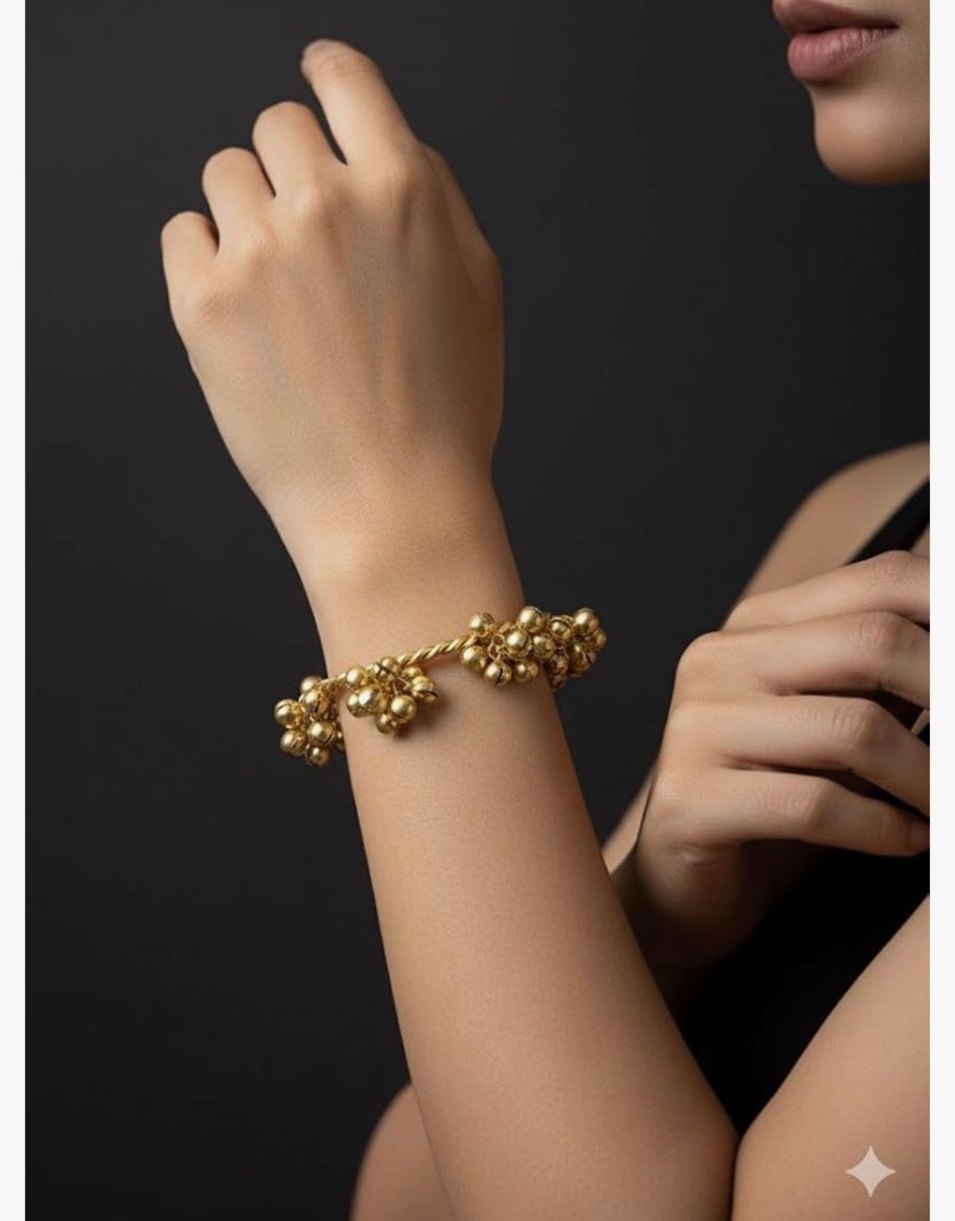 Swarna Ghungroo Kada Bracelet - Pabeena