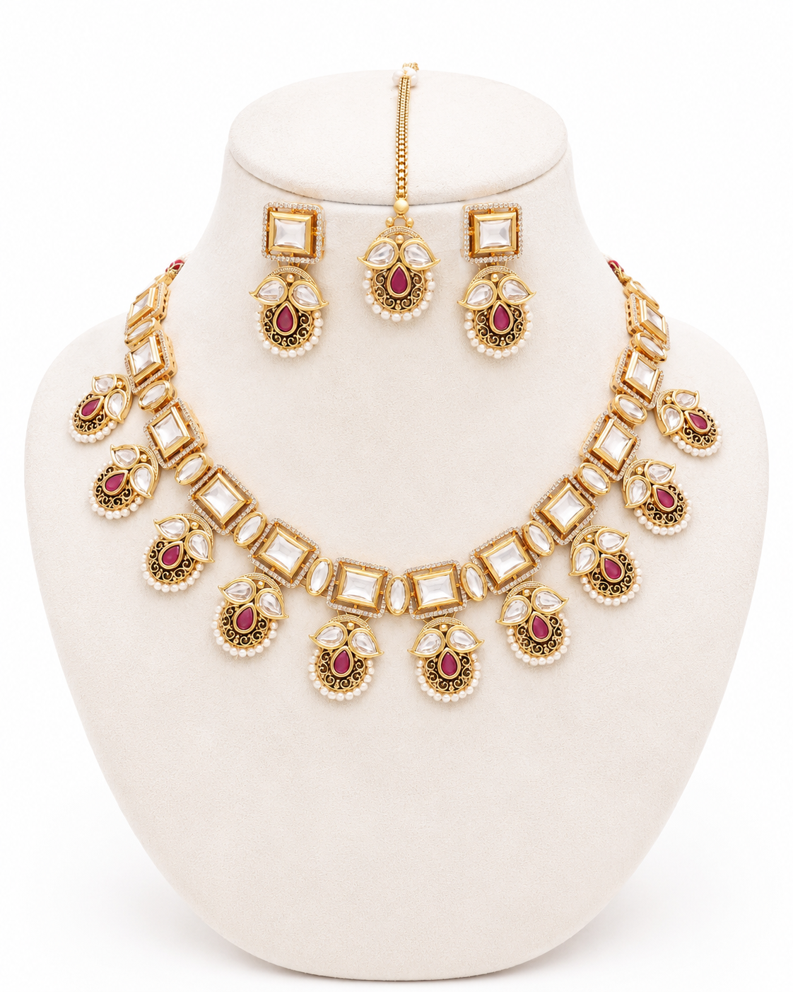 Imperial Rouge Moissanite Drape Set - Pabeena