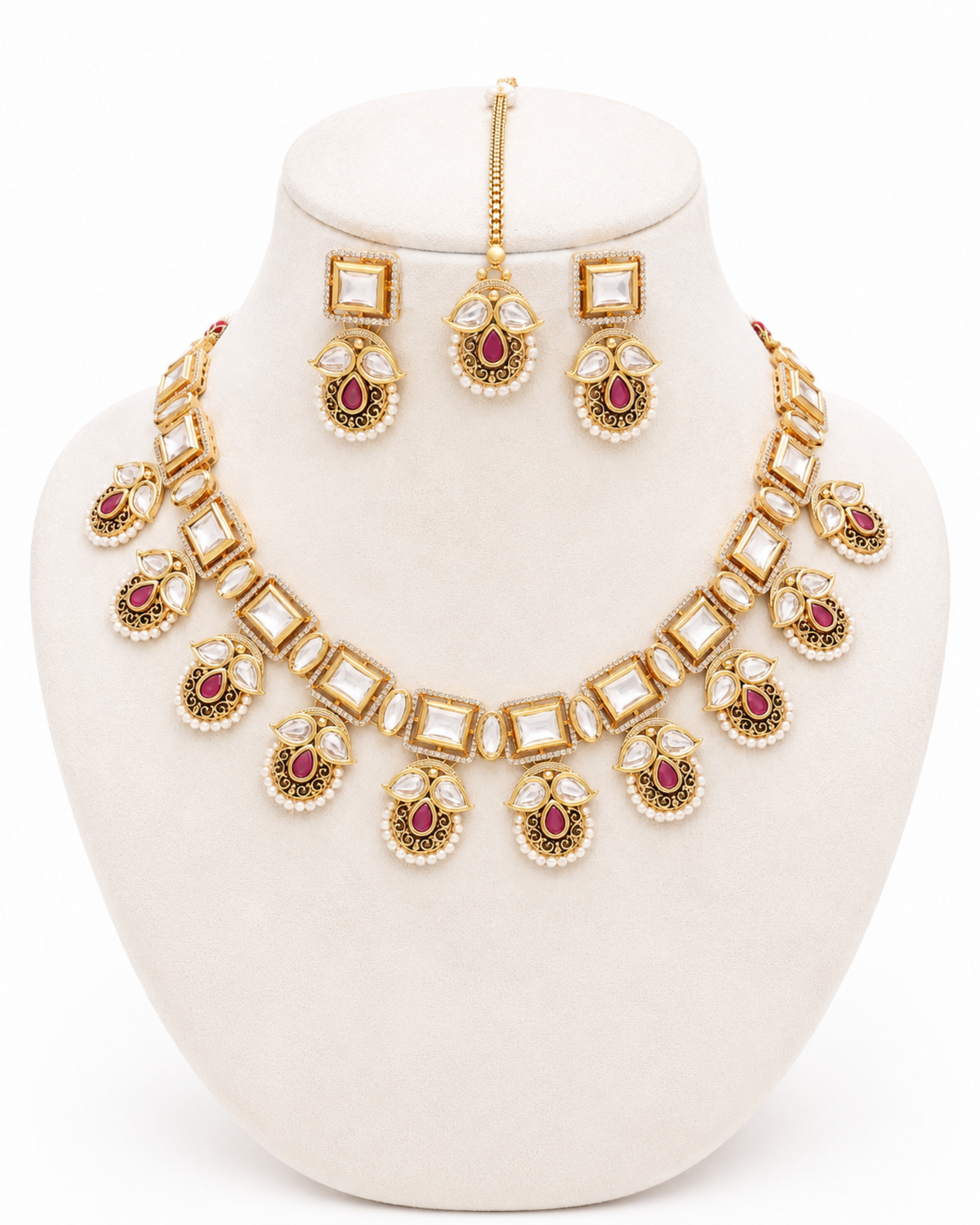 Imperial Rouge Moissanite Drape Set - Pabeena