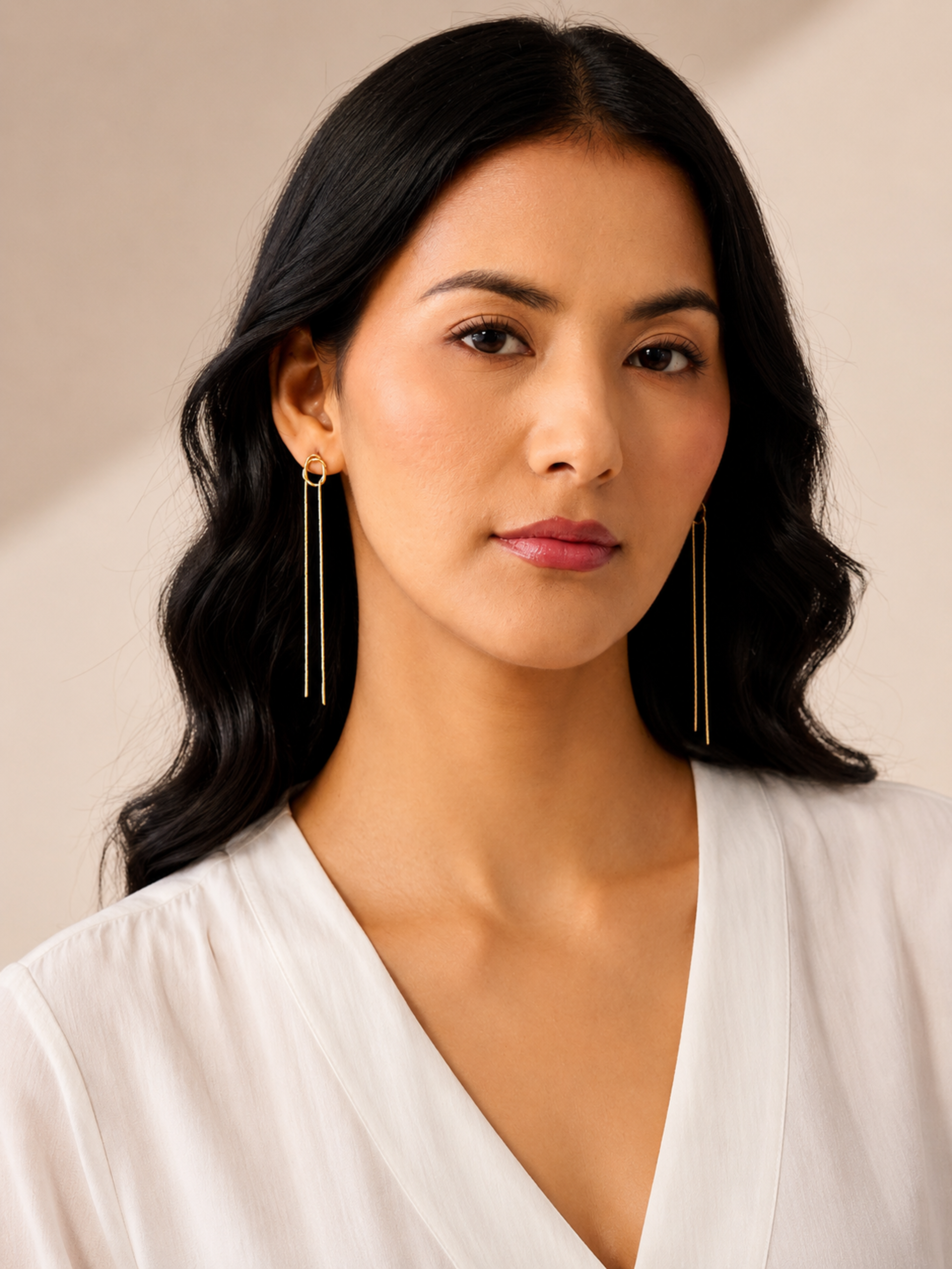 Knotelle Long Drop Earrings – view 3 – Pabeena
