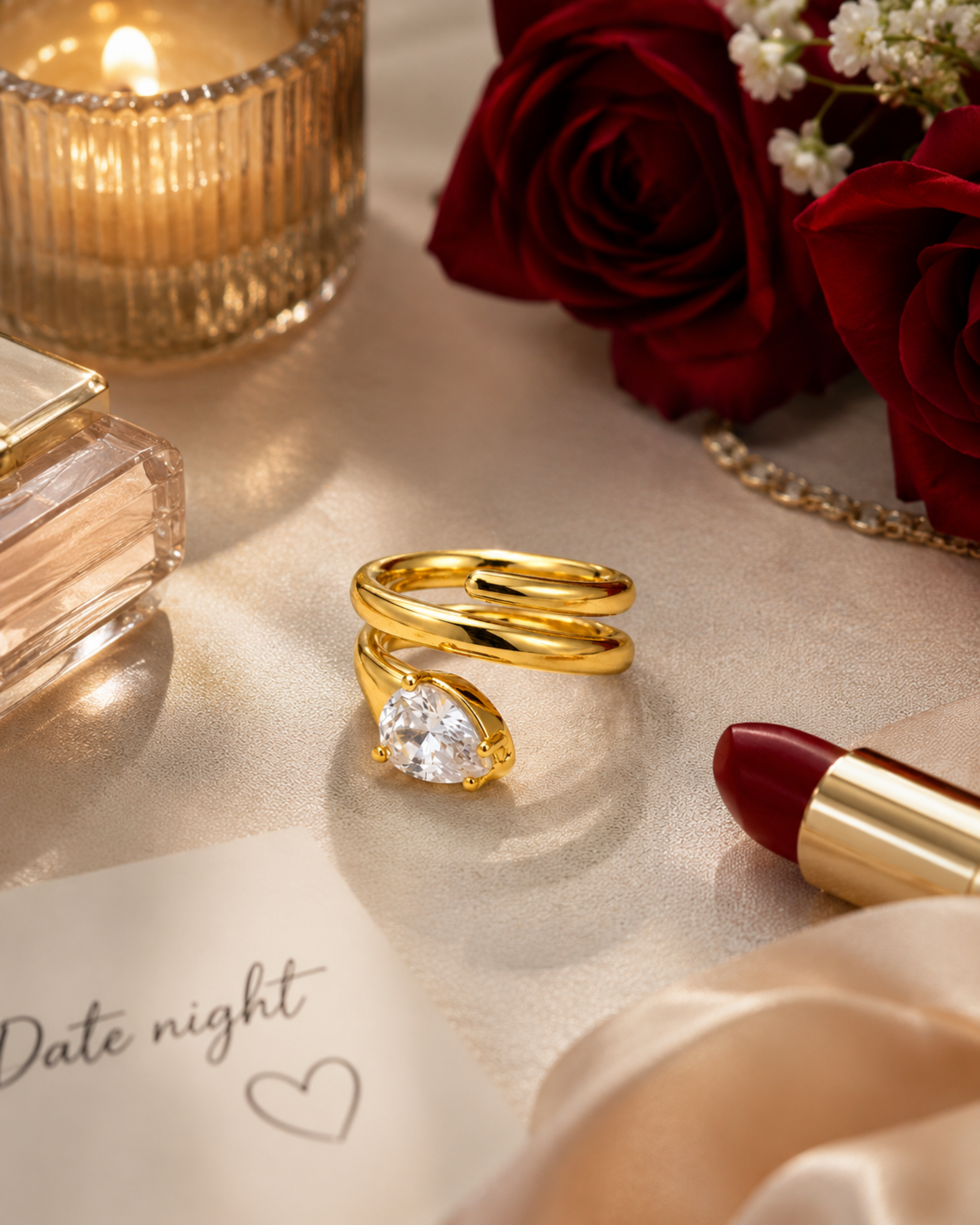 Lumière Solitaire Ring – view 3 – Pabeena