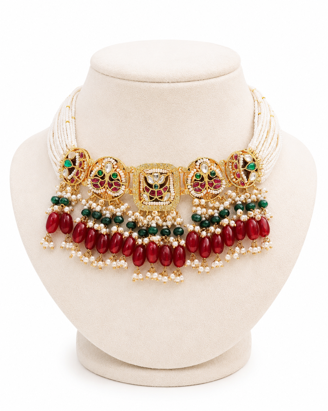 Mughal Rose Couture Choker Set - Pabeena