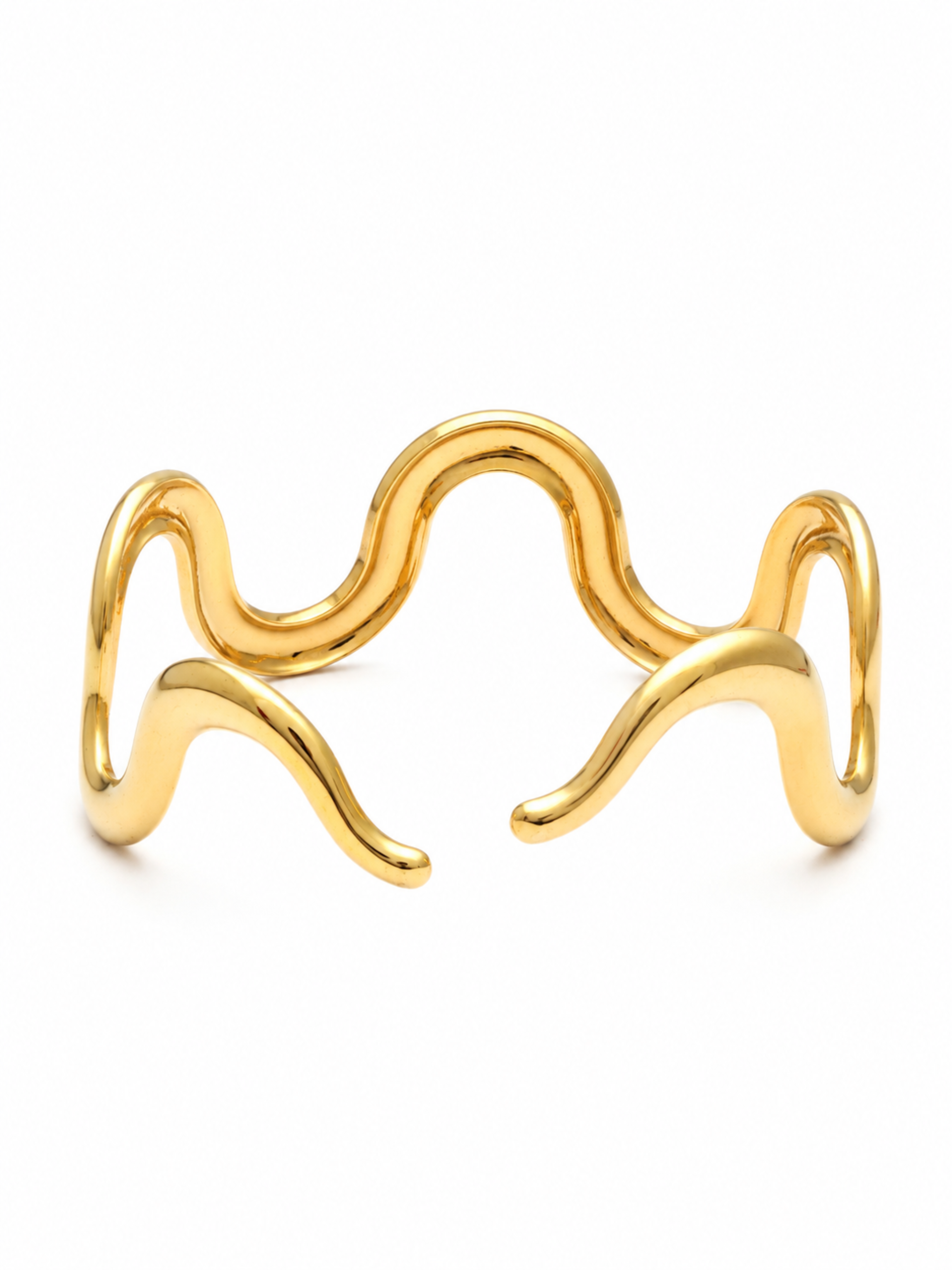 Noiré Curve Gold Cuff Bracelet – view 5 – Pabeena