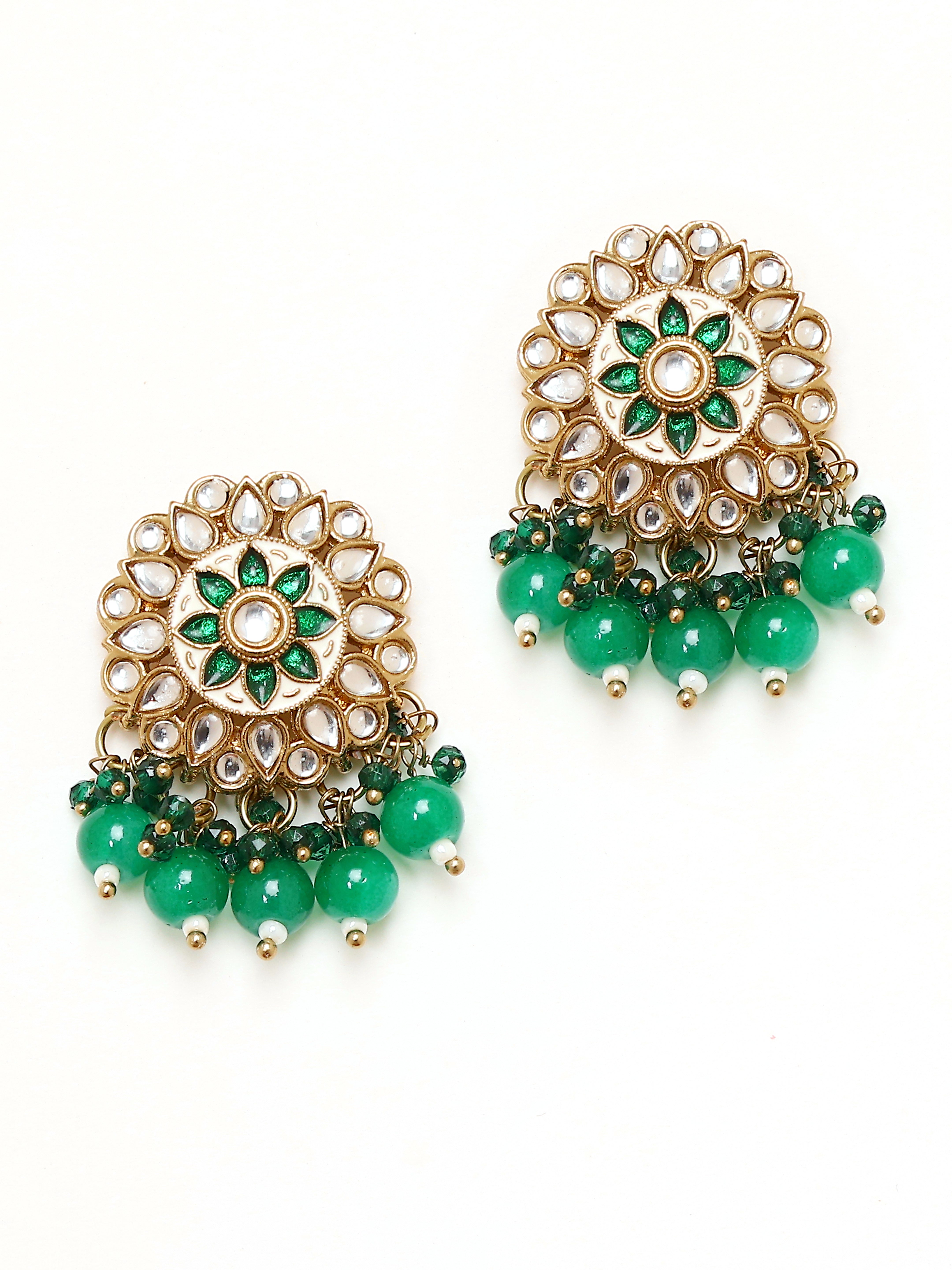 Pachha Gul Mandala Earrings - Pabeena