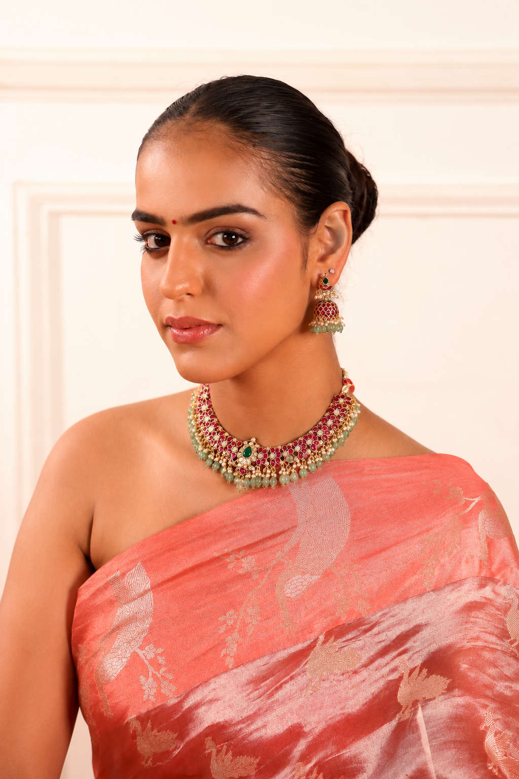 Phoolkanthi Jadau Necklace - Pabeena
