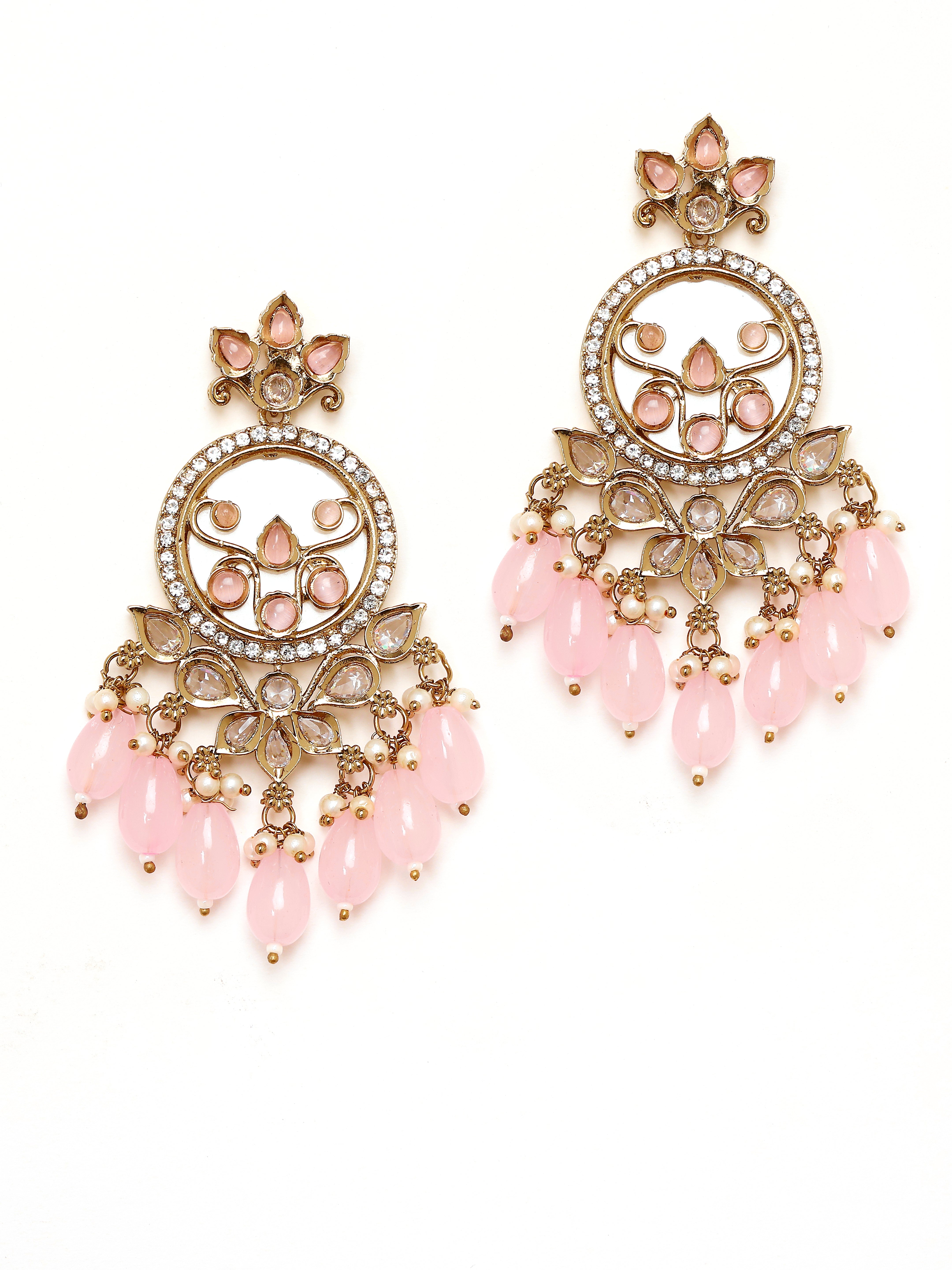 Pink Aura Royale Earrings - Pabeena