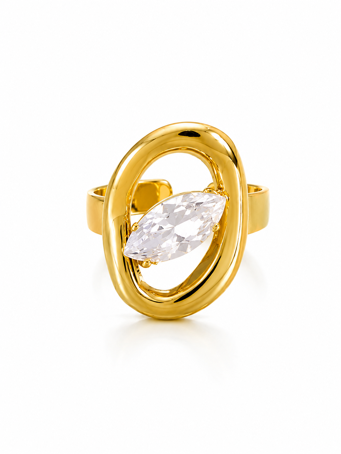Celeste Marquise Ring – Zircon Gold Plated Ring for Women – Pabeena