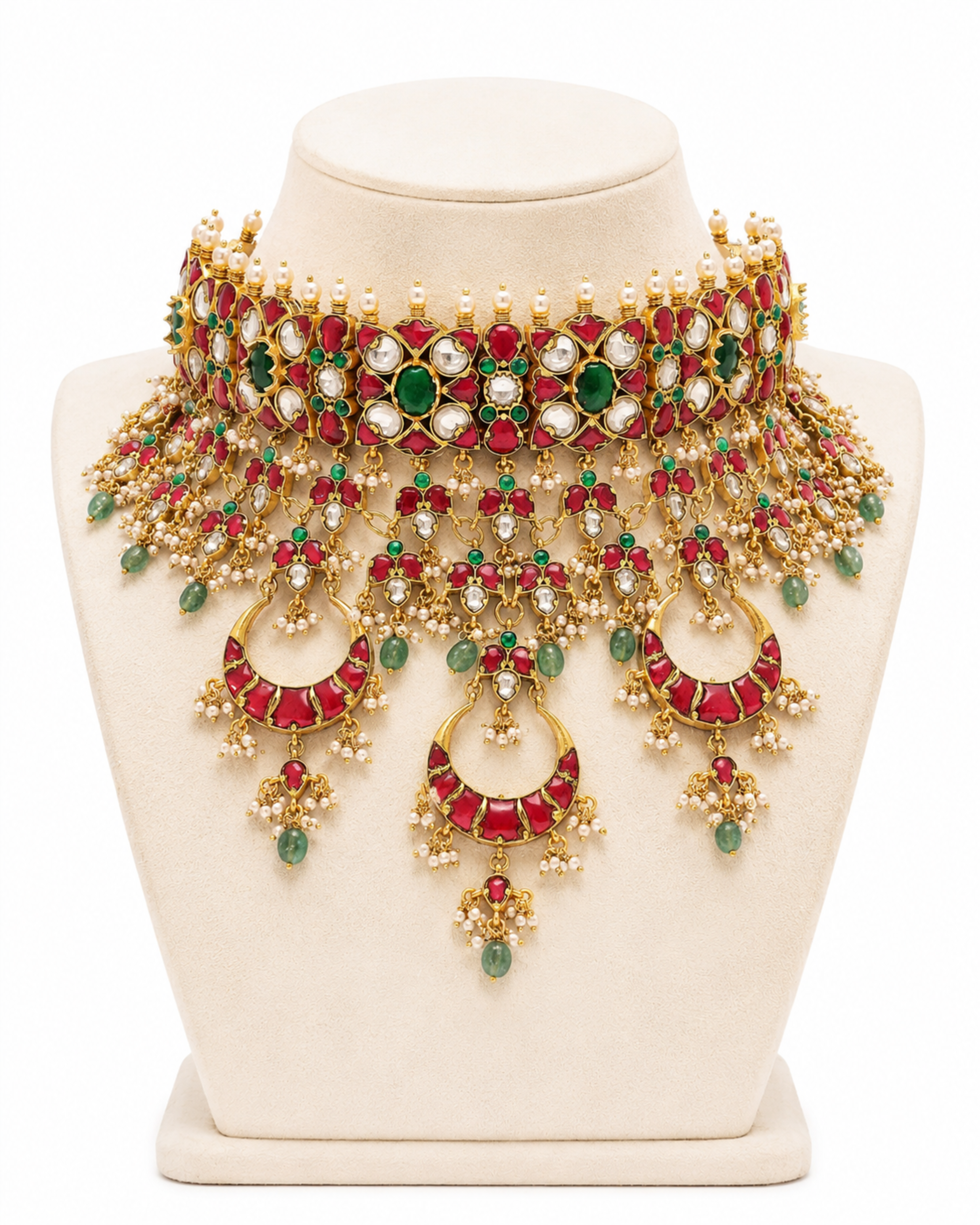 Rajvanta Regal Polki Choker Set - Pabeena