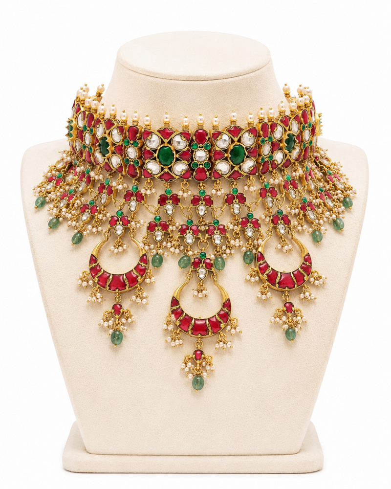 Rajvanta Regal Polki Choker Set – Bridal Kundan Jewellery for Women