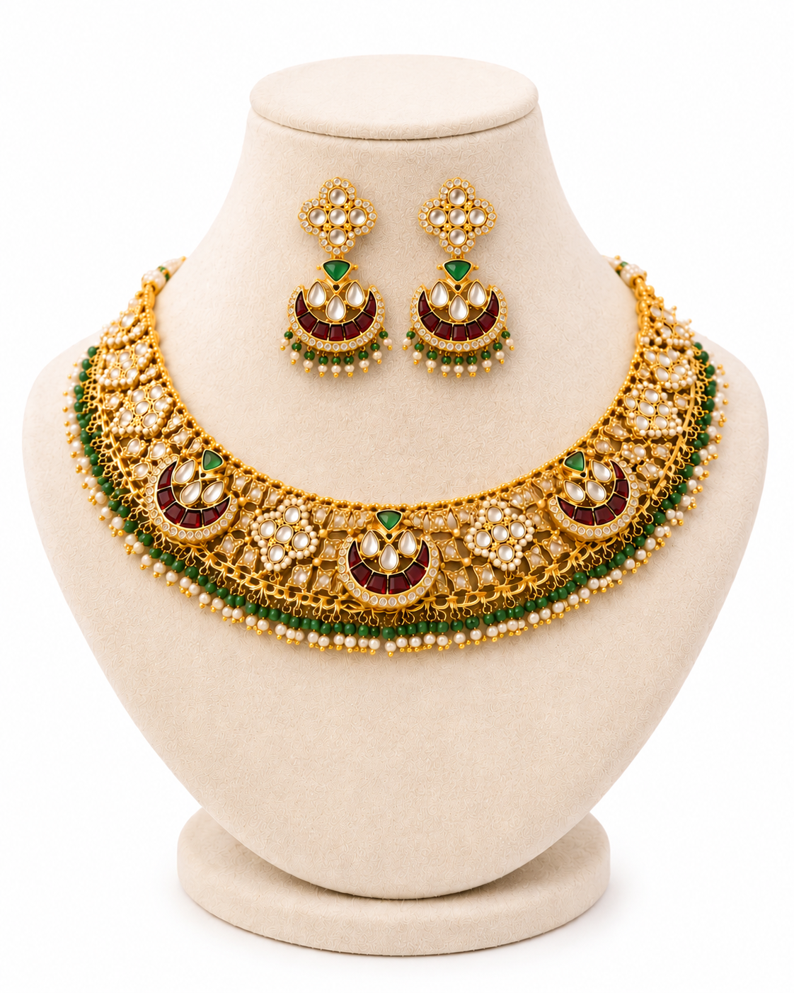 Rajwada Kundan Bloom Choker Set - Pabeena