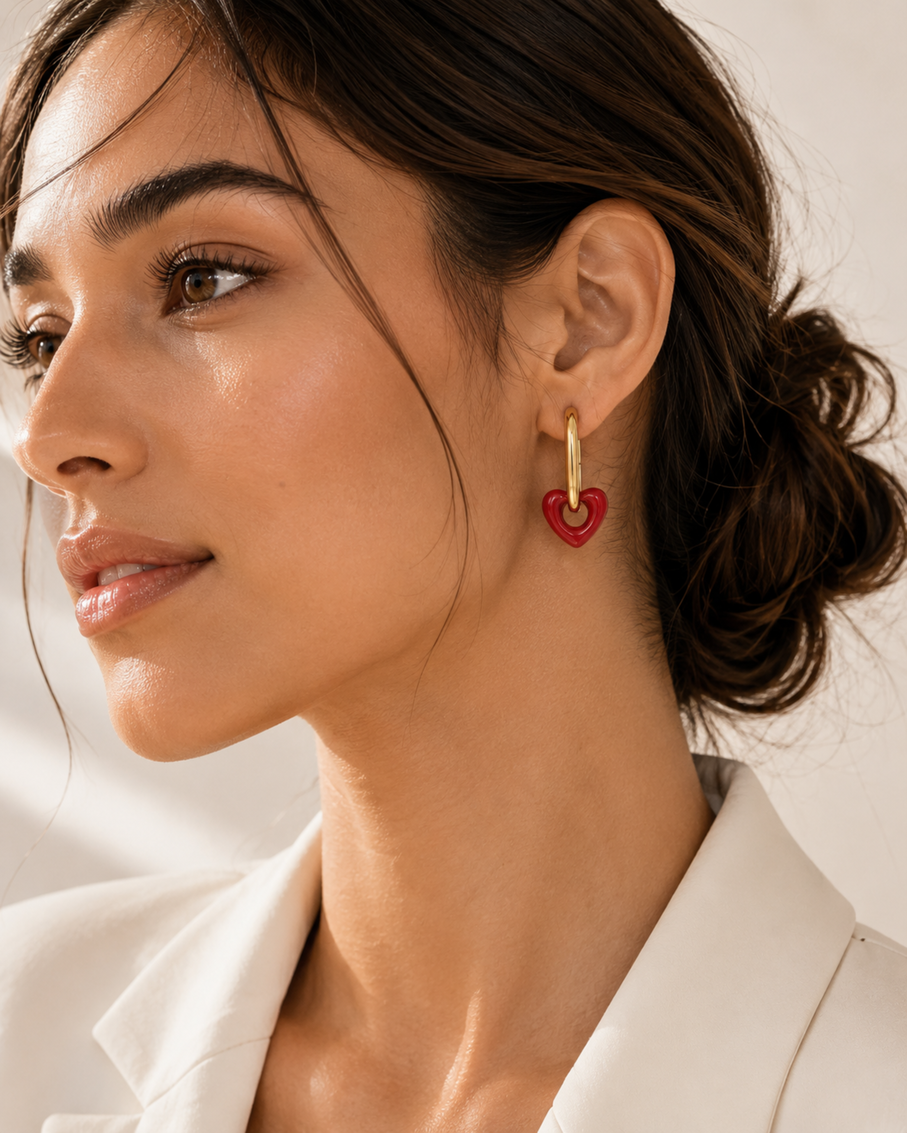 Rosso Luxe Drop Earrings – view 2 – Pabeena