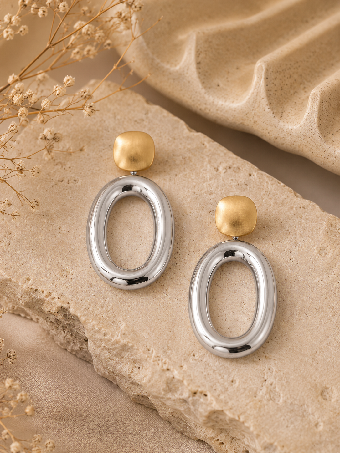 Sol & Silver Drop Earrings – view 5 – Pabeena
