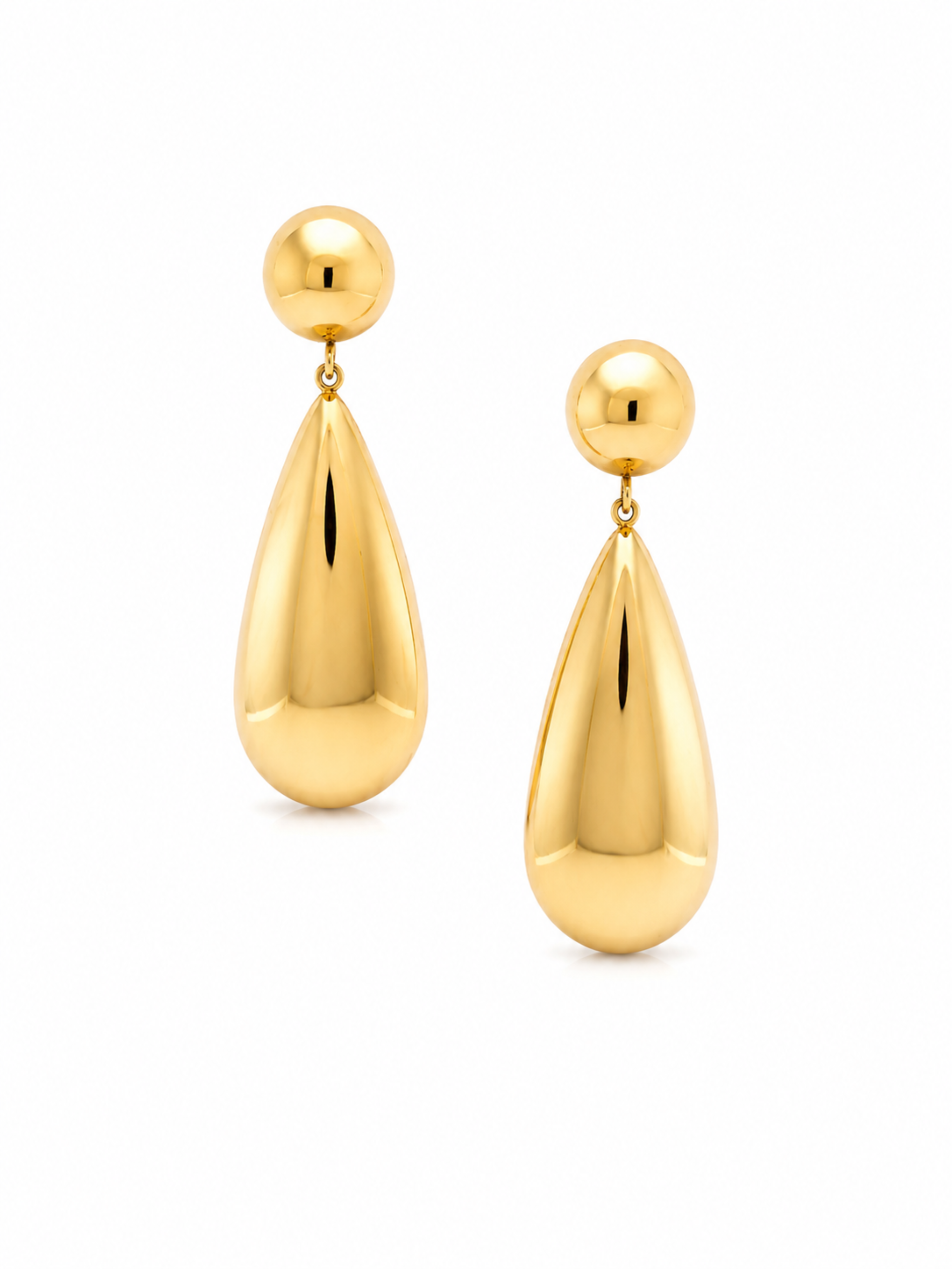 Solace Drop Earrings – Gold Plated Teardrop Danglers for Women – Pabeena