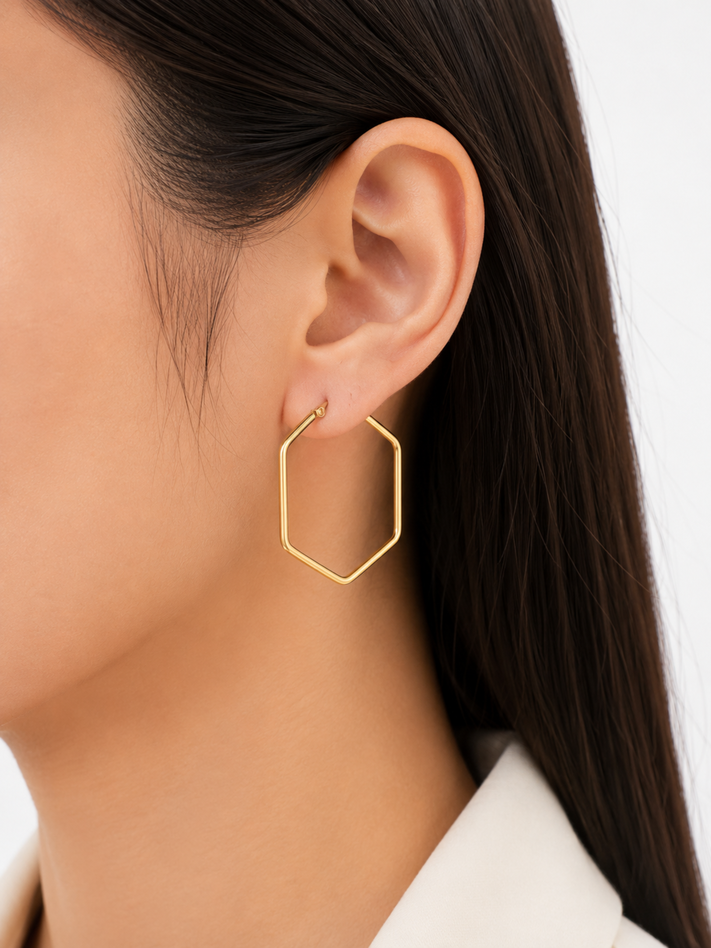 Starlite Hexagon Hoops - Pabeena
