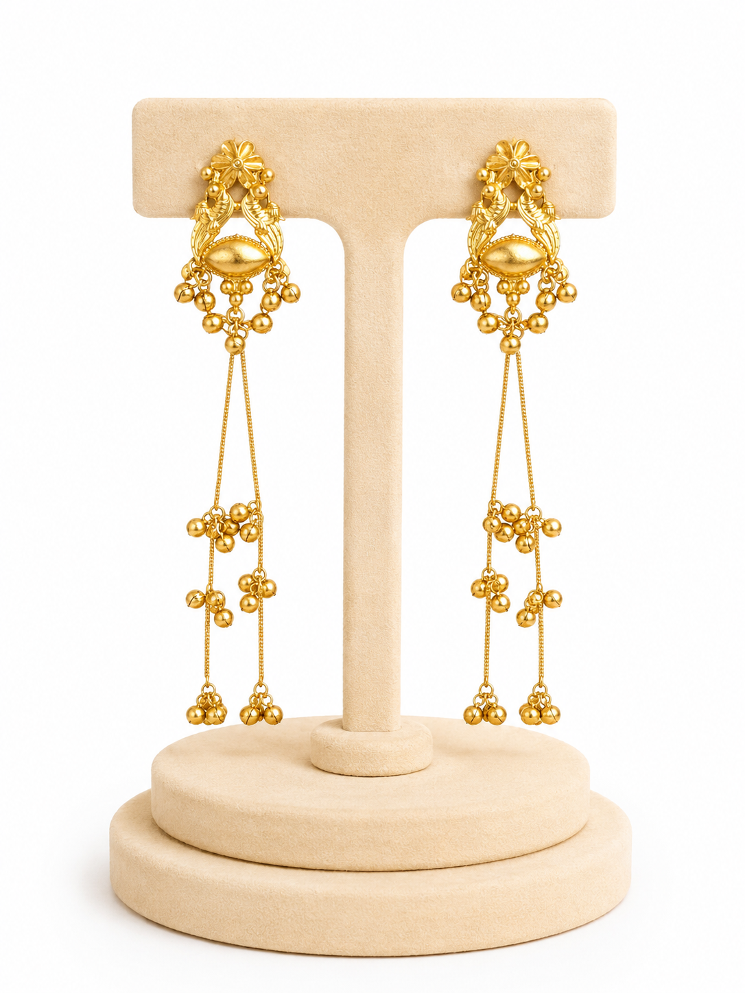 Swarna Pakhi Long Tassel Earrings - Pabeena