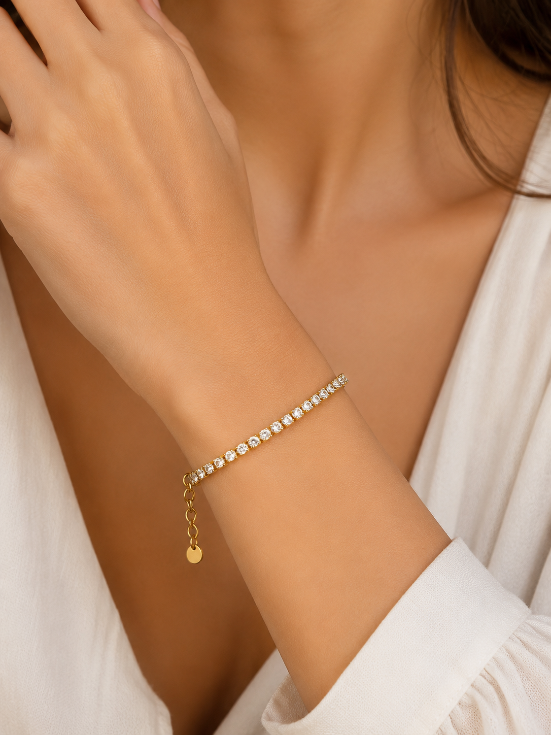 Eterna Tennis Bracelet – view 2 – Pabeena