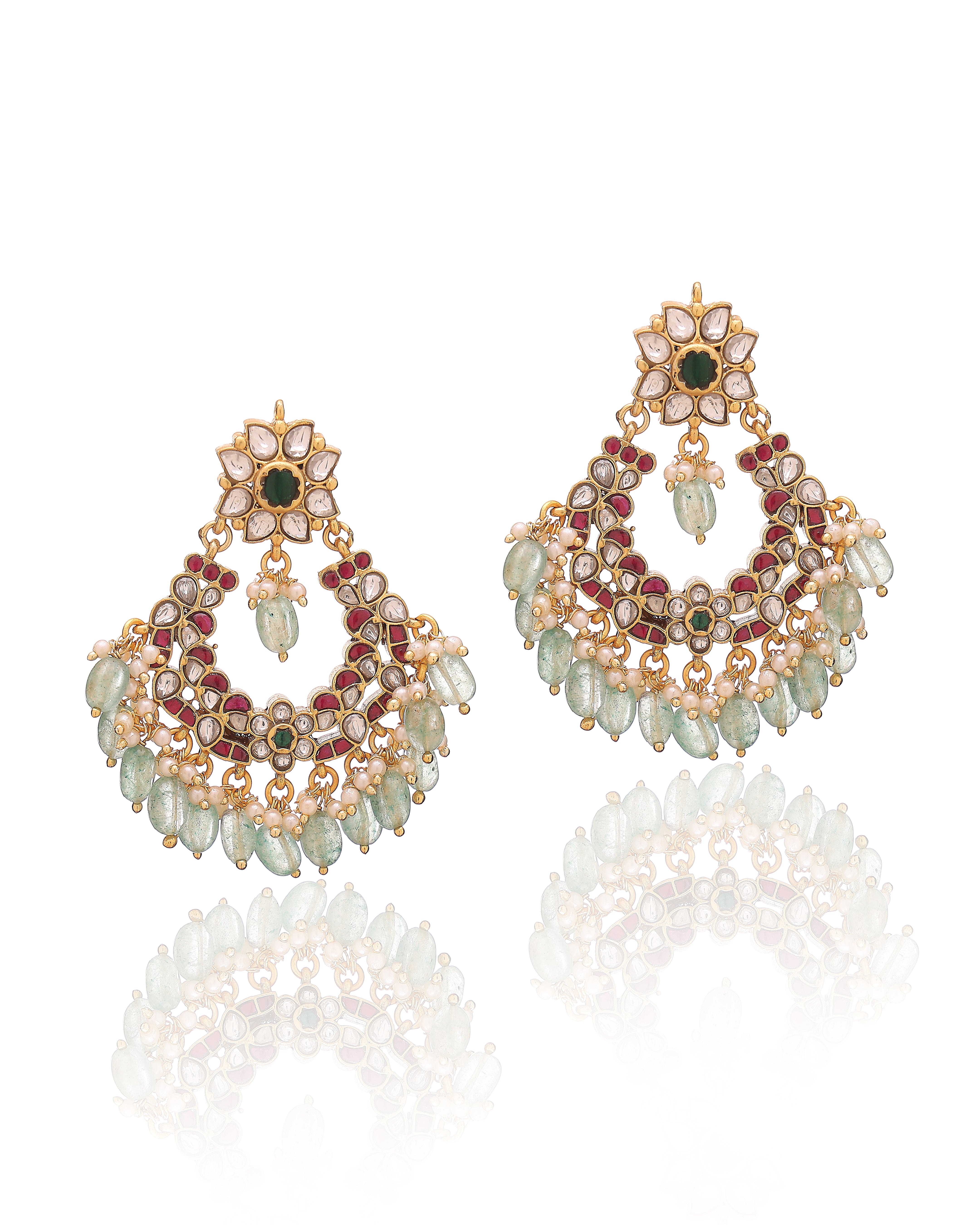 Zahra Dewdrop Chandbalis - Pabeena