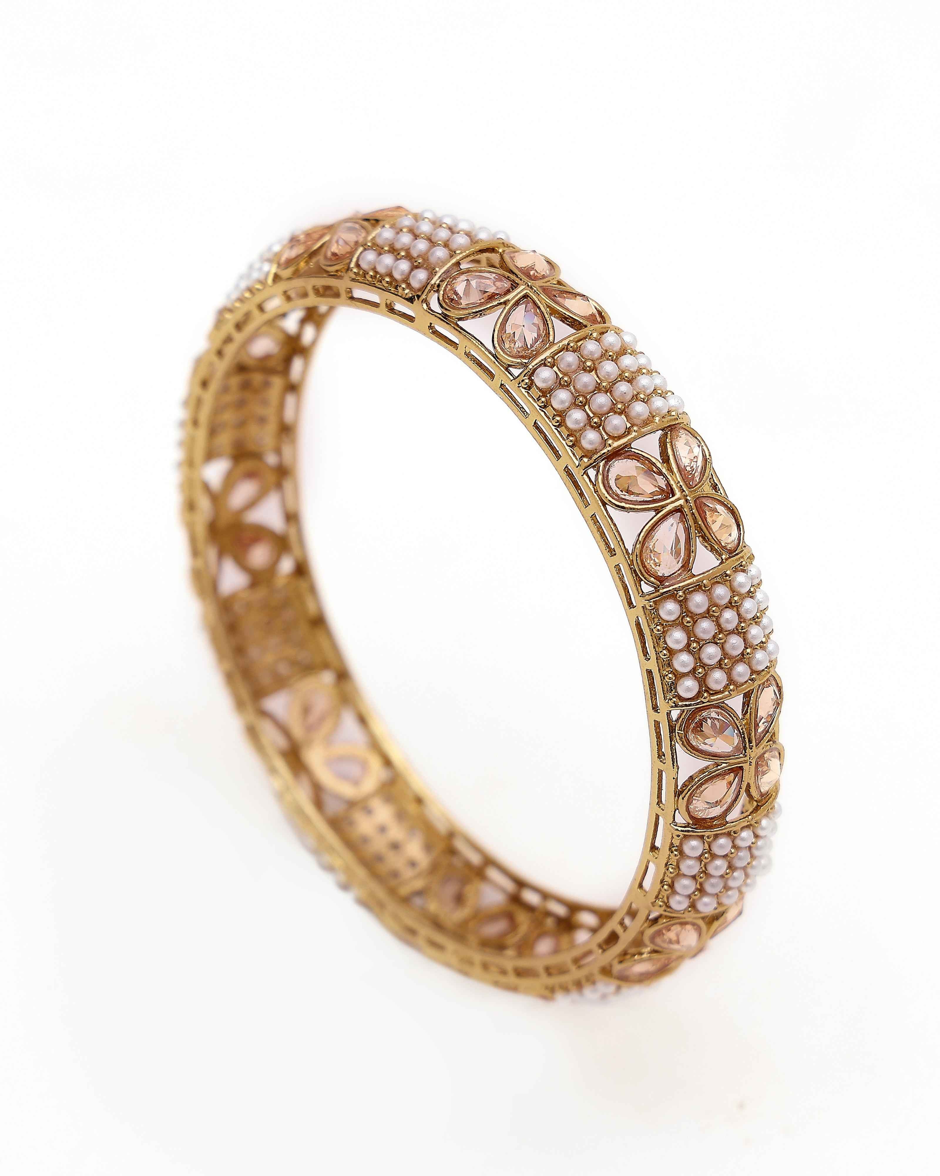 Noor Mini Pearl Kundan Bangles