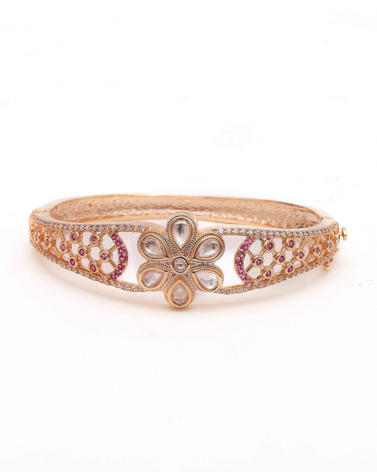 Gulab Bloom Filigree Kundan Bangle