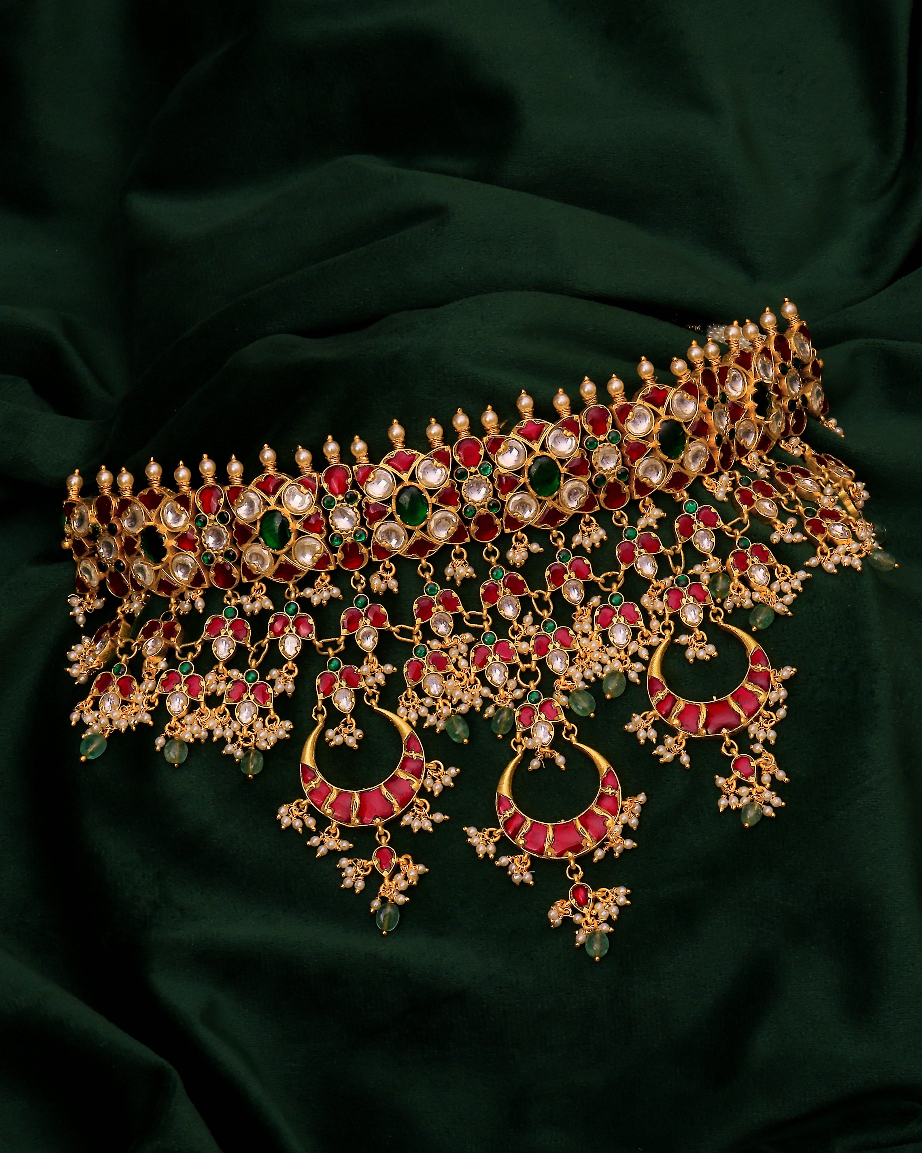 Rajvanta Regal Polki Choker Set - Pabeena